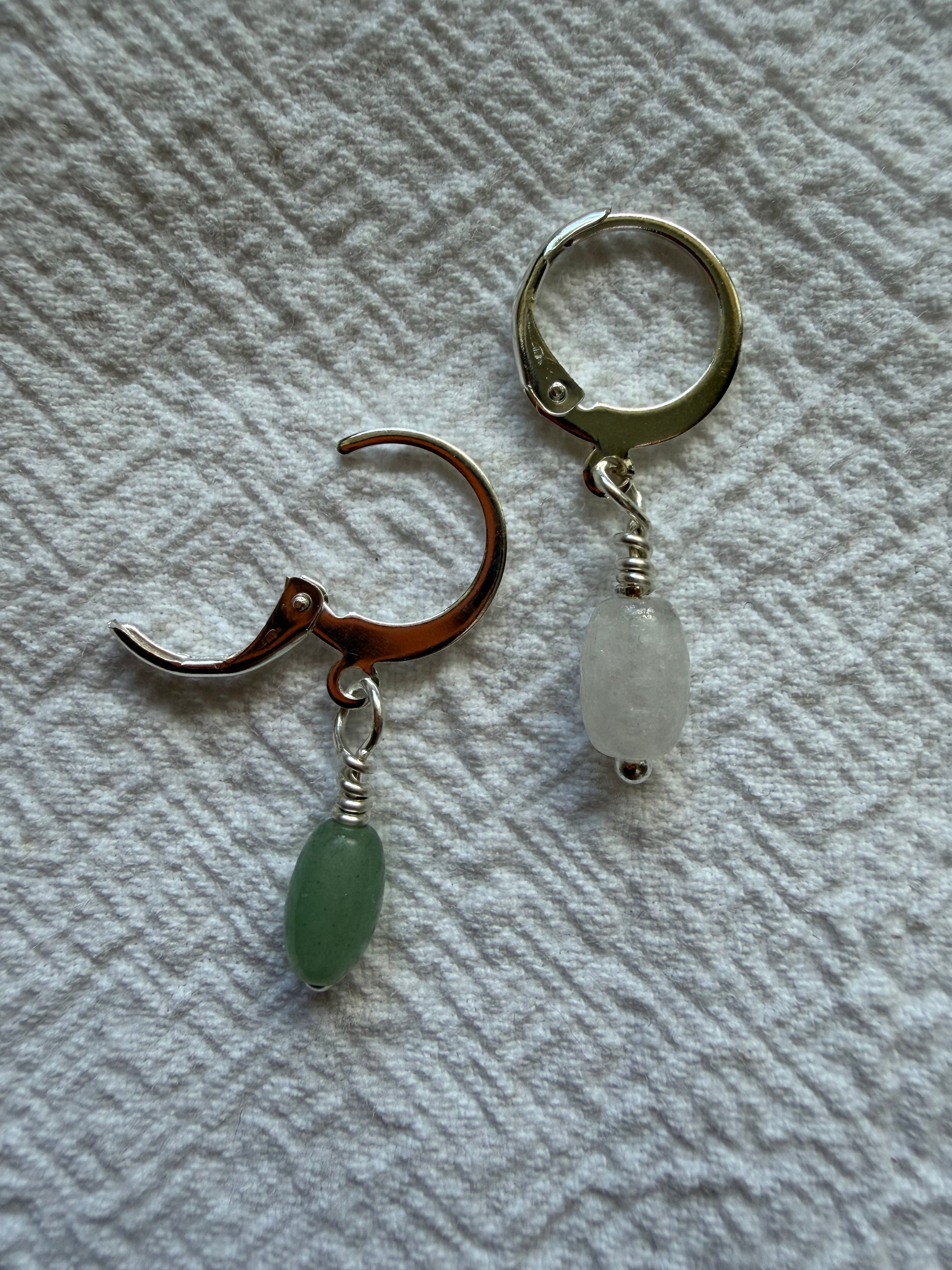 Maskemarkør - Åbenlukkelig markør - Hvid jade “tønde” 5x7mm (køb 4 og få den grønne med u/b)