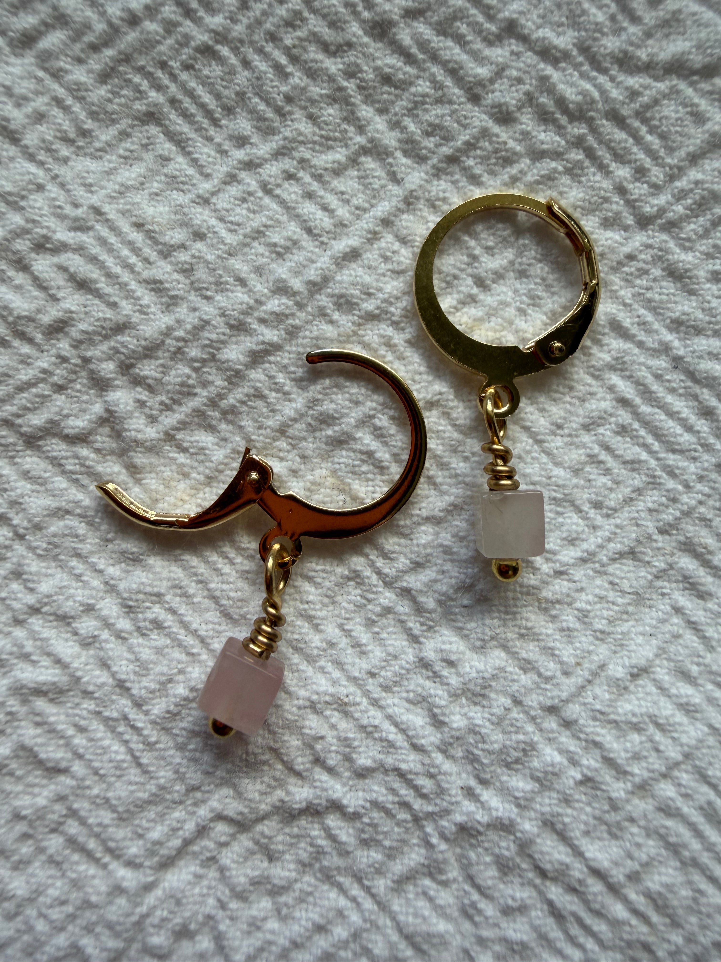 Maskemarkør - Åbenlukkelig markør - Rosakvarts 4x4mm