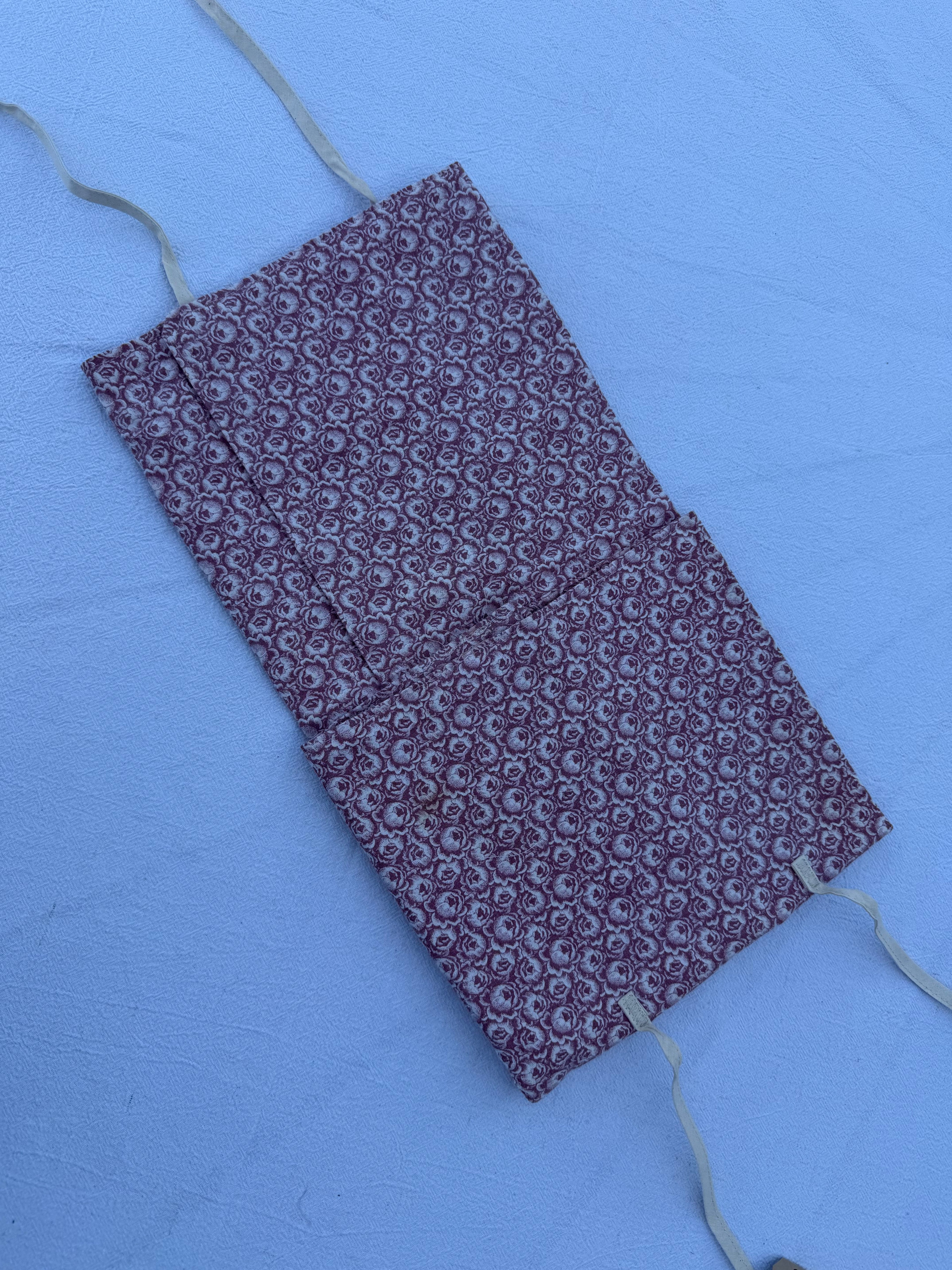 Strikke-Værktøjs-Etui 7. - Blomster lys støvet rosa - Handmade by Nogetfralene