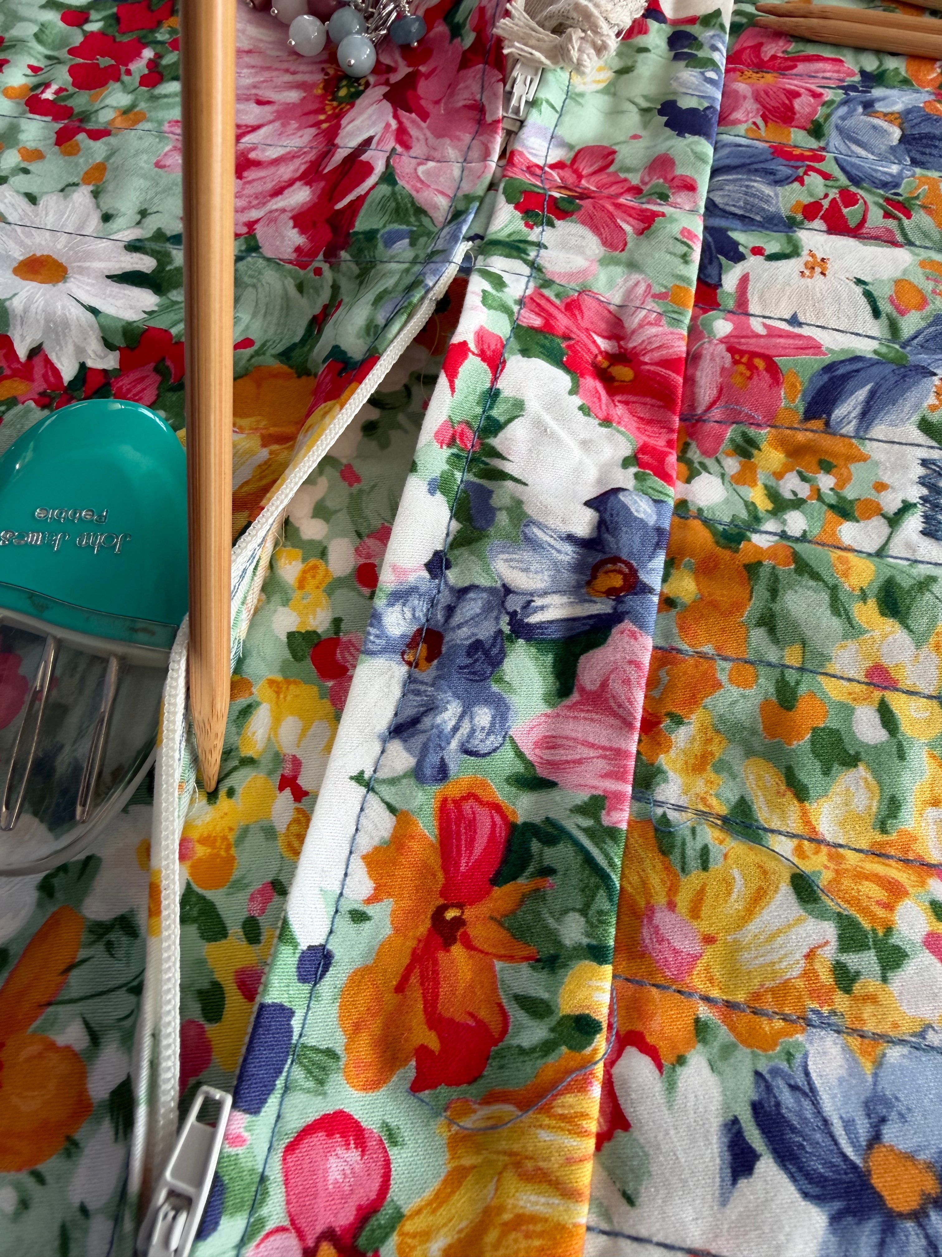 Strikke-Værktøjs-Etui 10. -Sommer Blomster