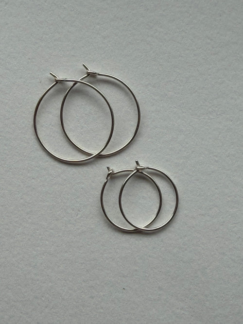 Creoler Hoops sterlingsølv et par 15mm eller 20mm