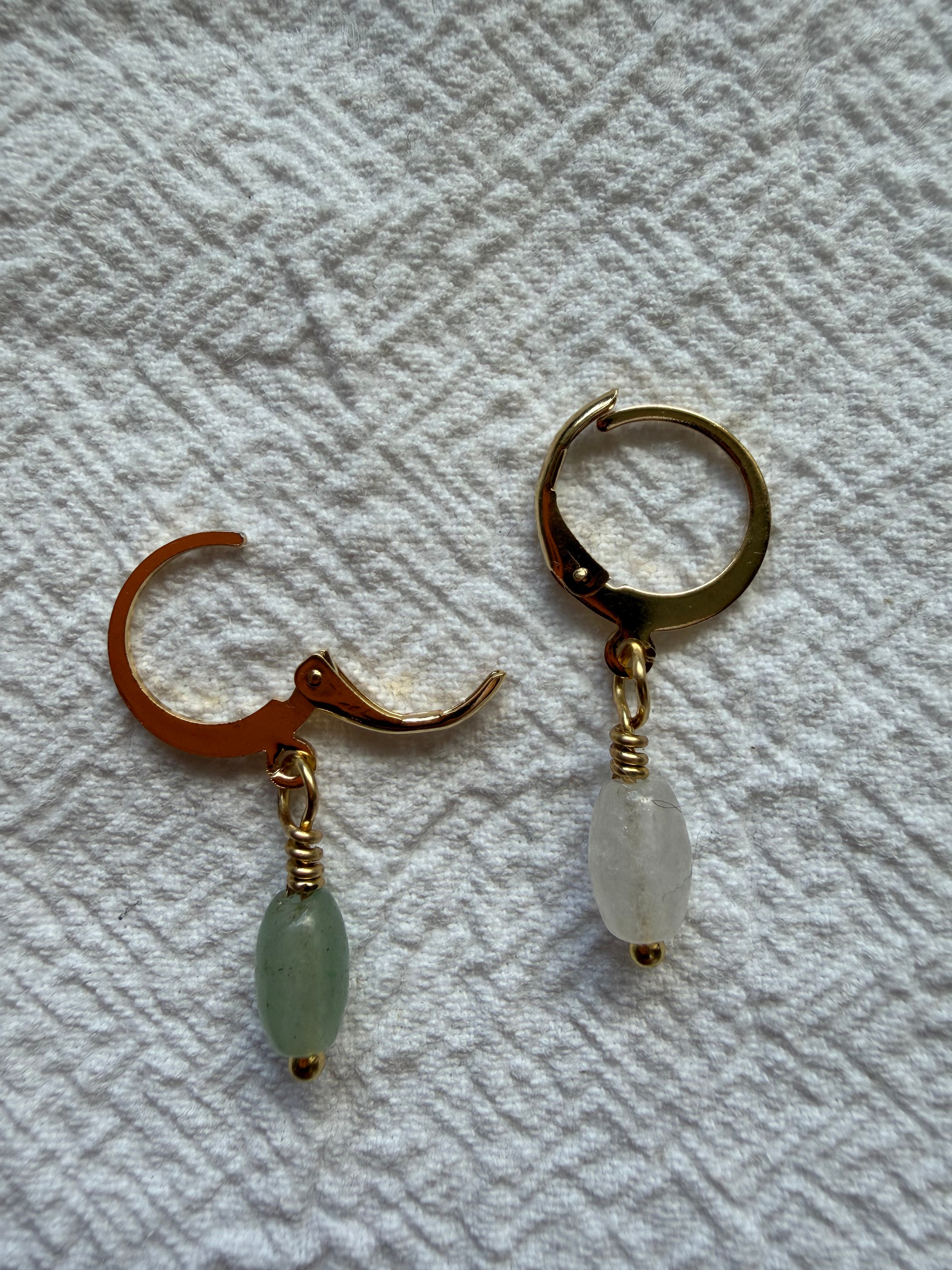 Maskemarkør - Åbenlukkelig markør - Hvid jade “tønde” 5x7mm (køb 4 og få den grønne med u/b)