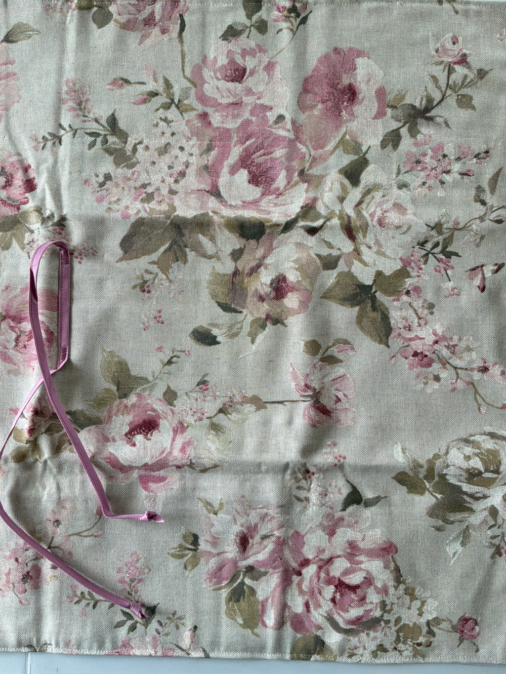 Strikke-Værktøjs-Etui - F.3 - Hør med blomstermotiv - Faste Rundpinde mm