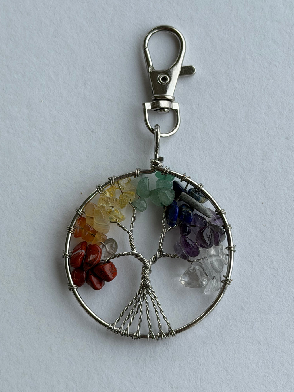 Livets træ 🌳 markør holder (chakras sten) diameter ca 5 cm