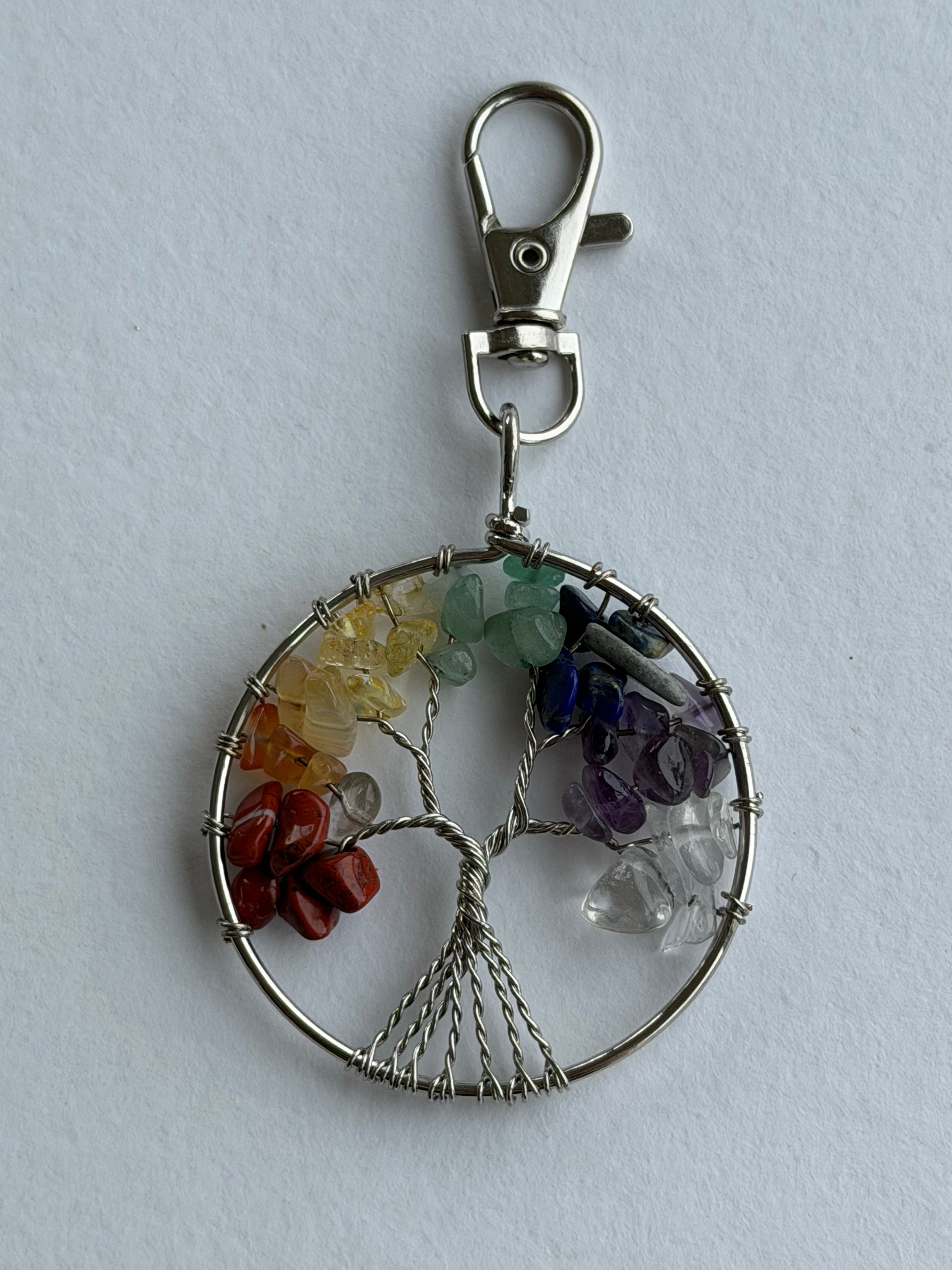 Livets træ 🌳 markør holder (chakras sten) diameter ca 5 cm