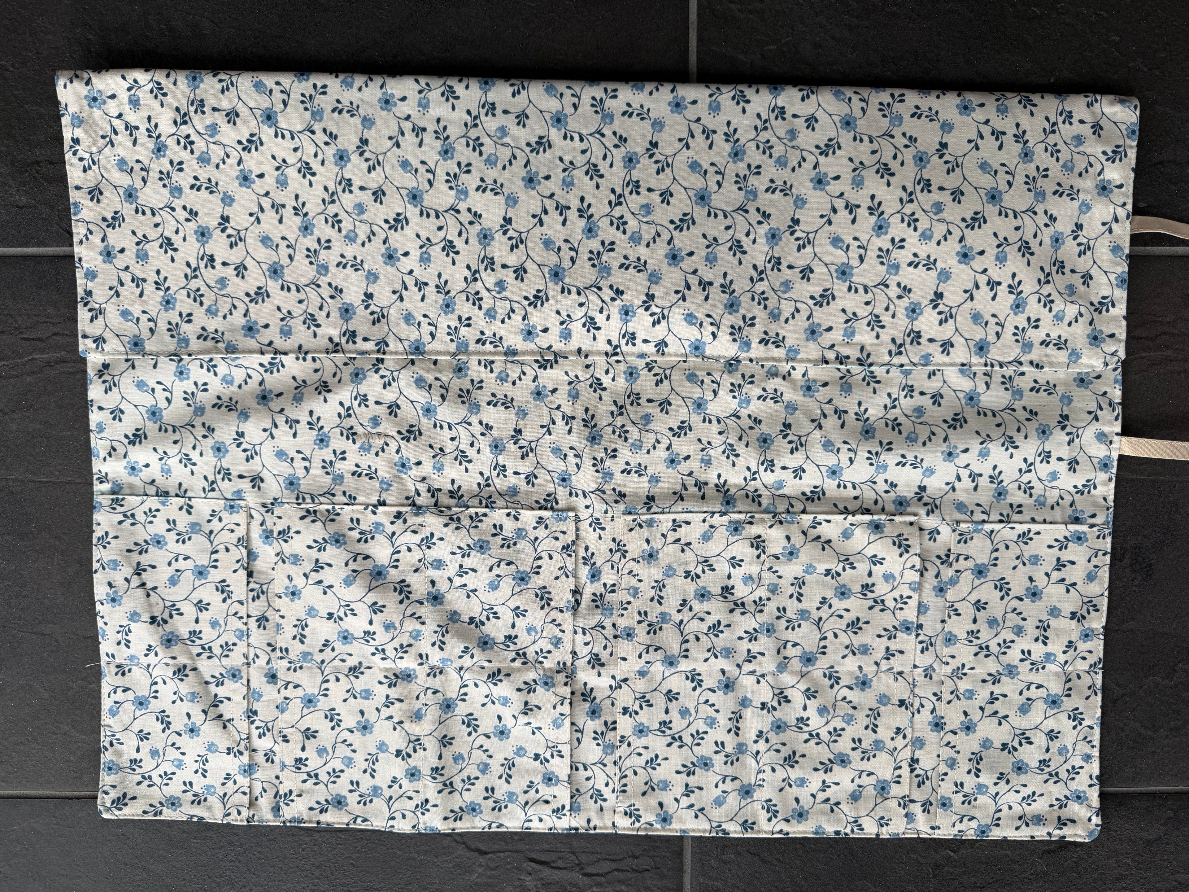 Strikke-Værktøjs-Etui 5. Blå blomst