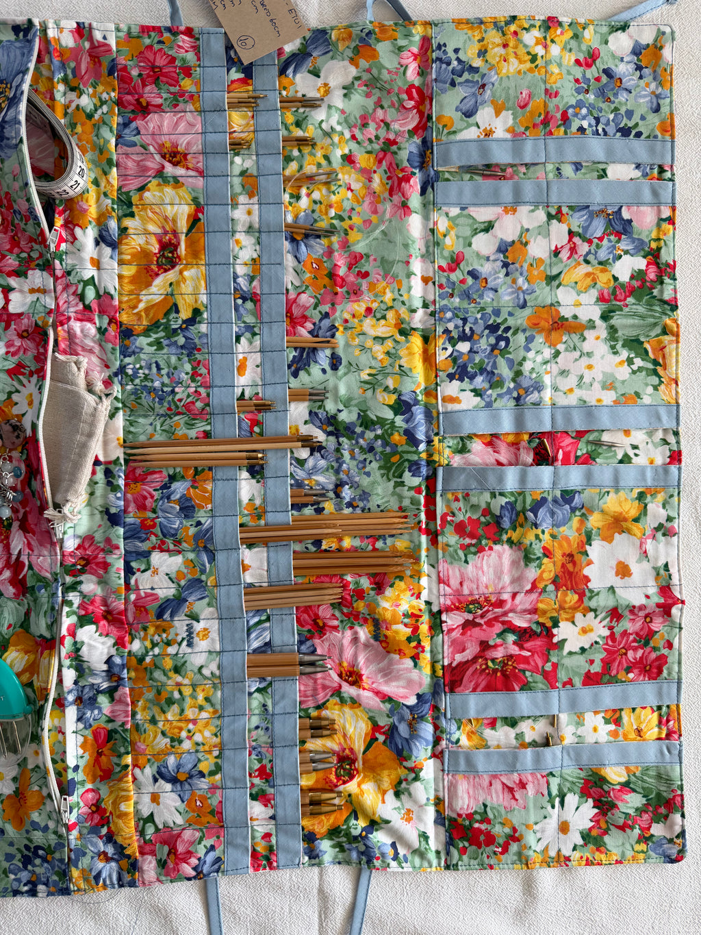 Strikke-Værktøjs-Etui 10. -Sommer Blomster