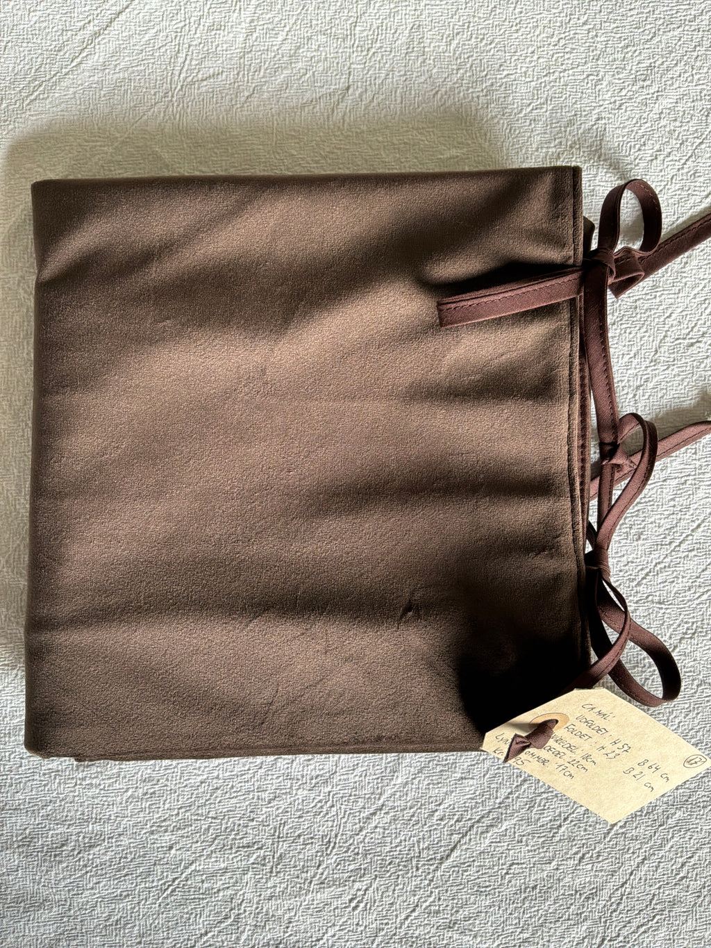Strikke-Værktøjs-Etui - 17 - Velour mørk brun