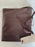 Strikke-Værktøjs-Etui - F.4 - Velour mørk brun - Faste Rundpinde mm
