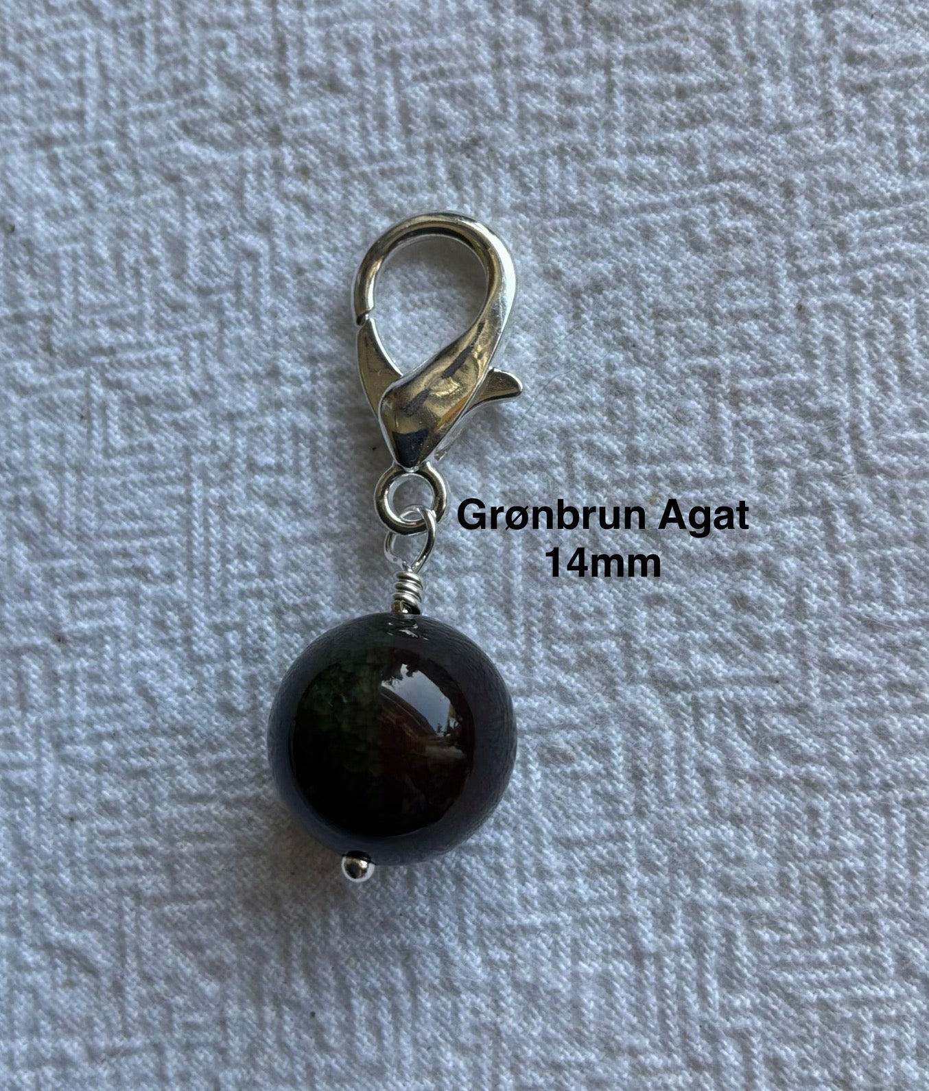 Markørholdere - grønne natur mix farver - vælg sten og vælg karabinhage forsølvet eller forgyldt (Kopi)