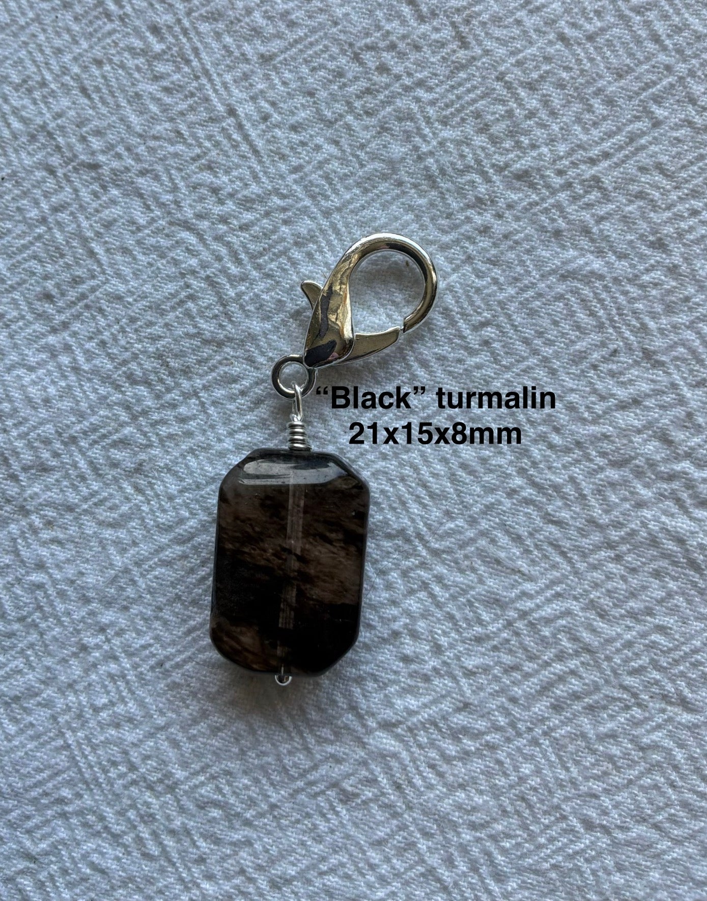 Markørholdere - sorte, grå, mix - vælg sten og vælg karabinhage forsølvet eller forgyldt