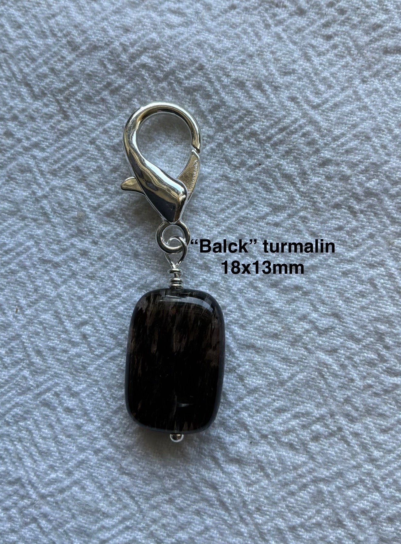 Markørholdere - sorte, grå, mix - vælg sten og vælg karabinhage forsølvet eller forgyldt