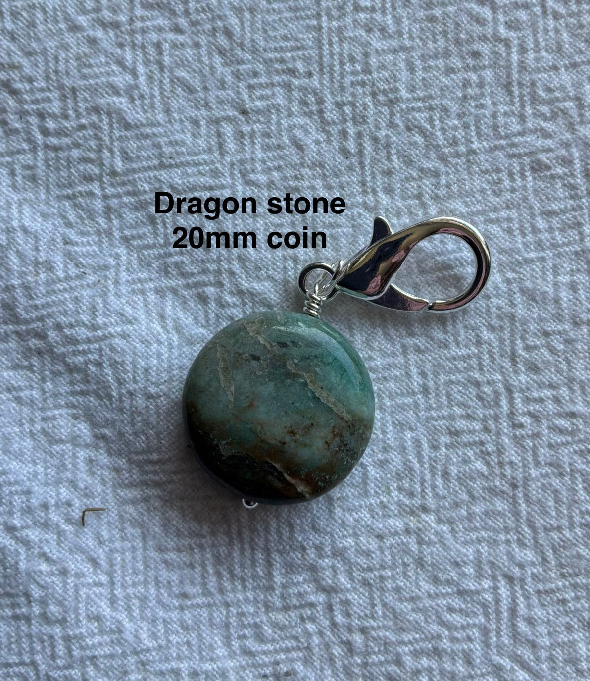 Markørholdere - grønne natur mix farver - vælg sten og vælg karabinhage forsølvet eller forgyldt (Kopi)