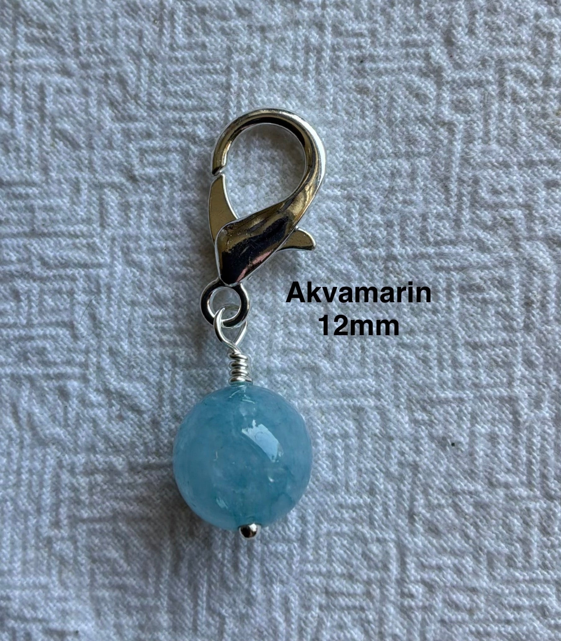 Markørholdere - lyserød, lilla og blå - vælg sten og vælg karabinhage forsølvet eller forgyldt