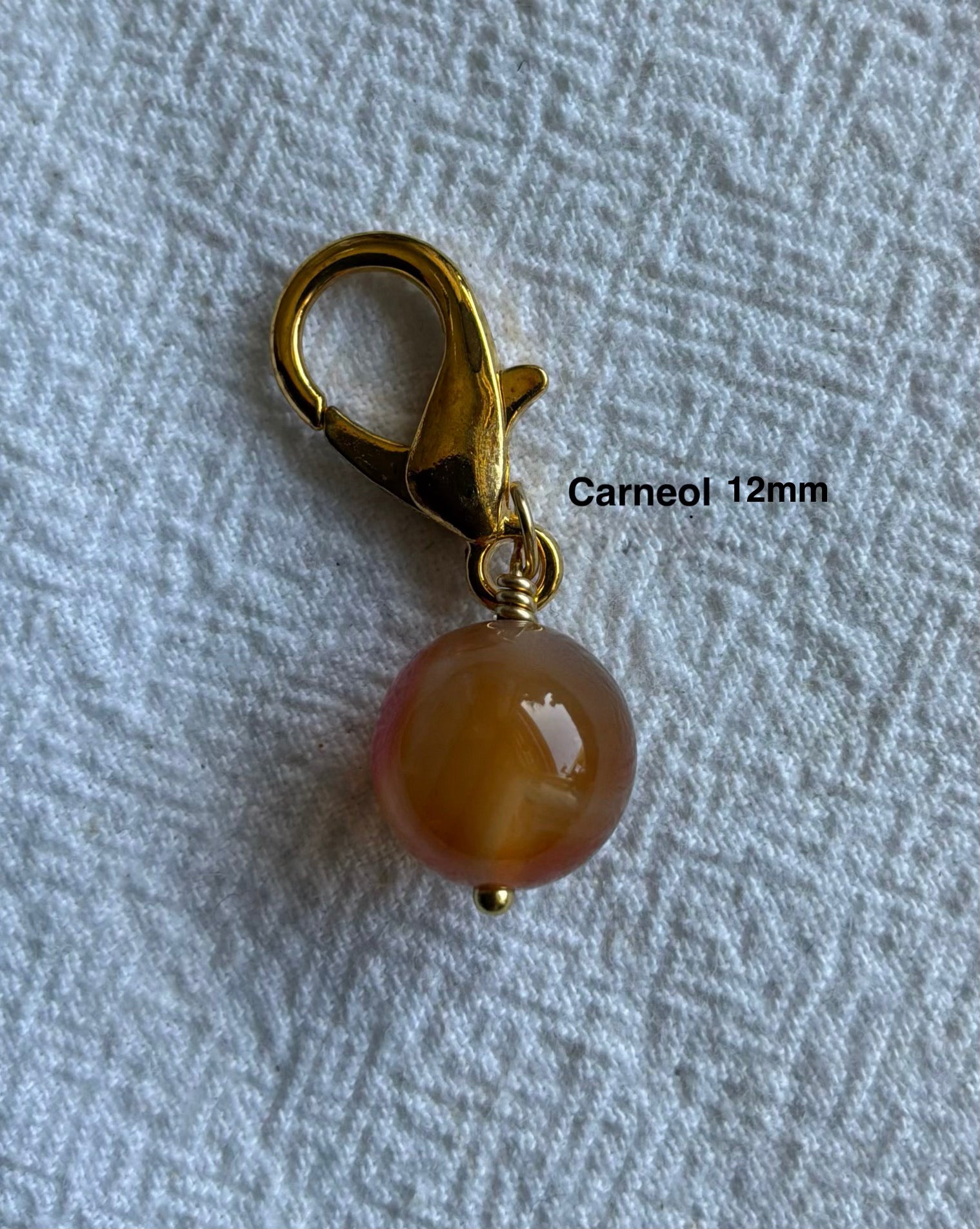 Markørholdere - beige, gyldne og brune - vælg sten og vælg karabinhage forsølvet eller forgyldt