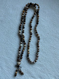 Mala halskæde 108 sten 6mm sten Brown Zebra Jasper - Med klassisk knude