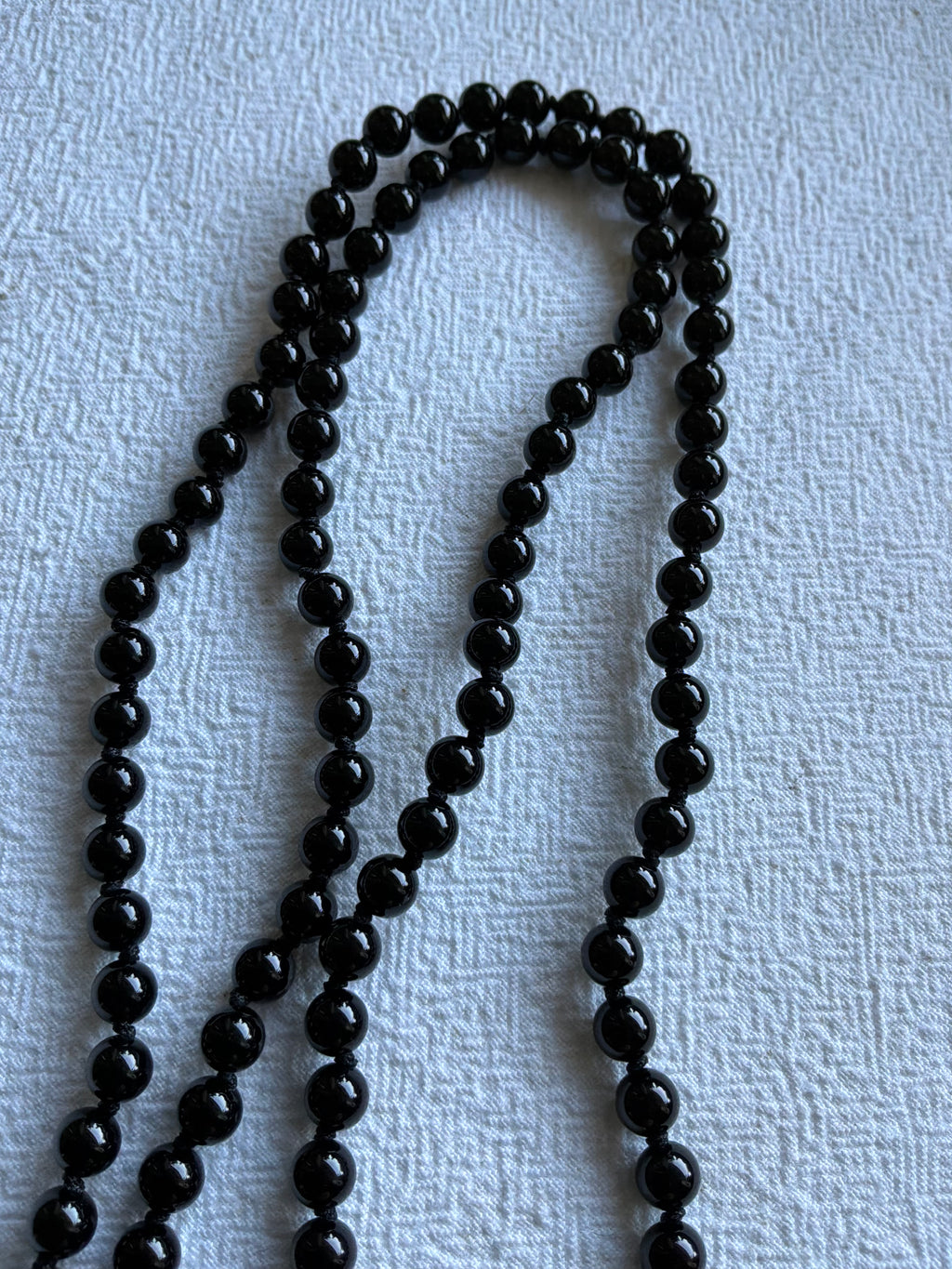 Mala halskæde 108 sten 6mm sten Onyx sort - Med klassisk knude