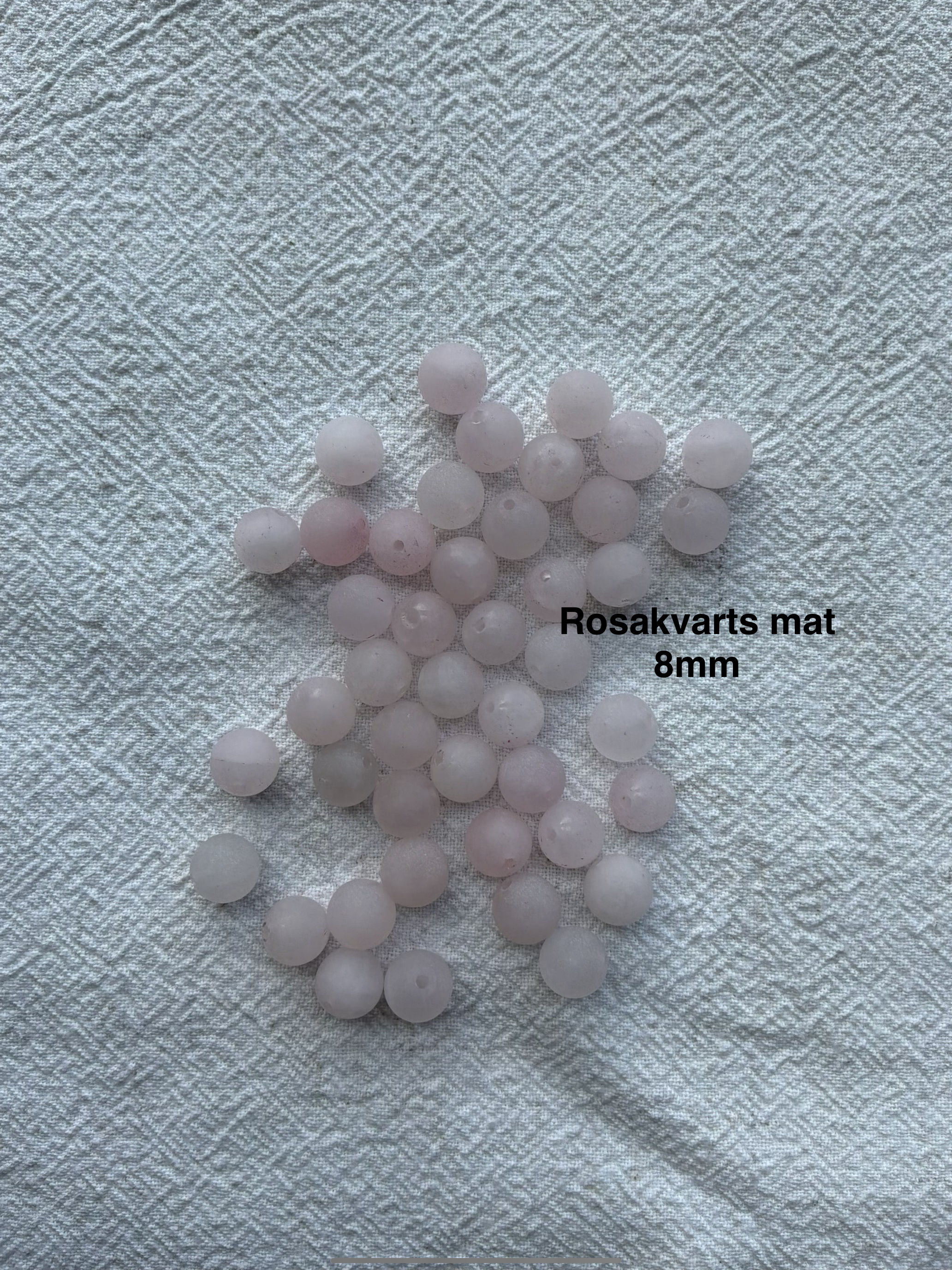 Maskemarkør sten - Rosakvarts lyserøde - Passer på op til 10mm