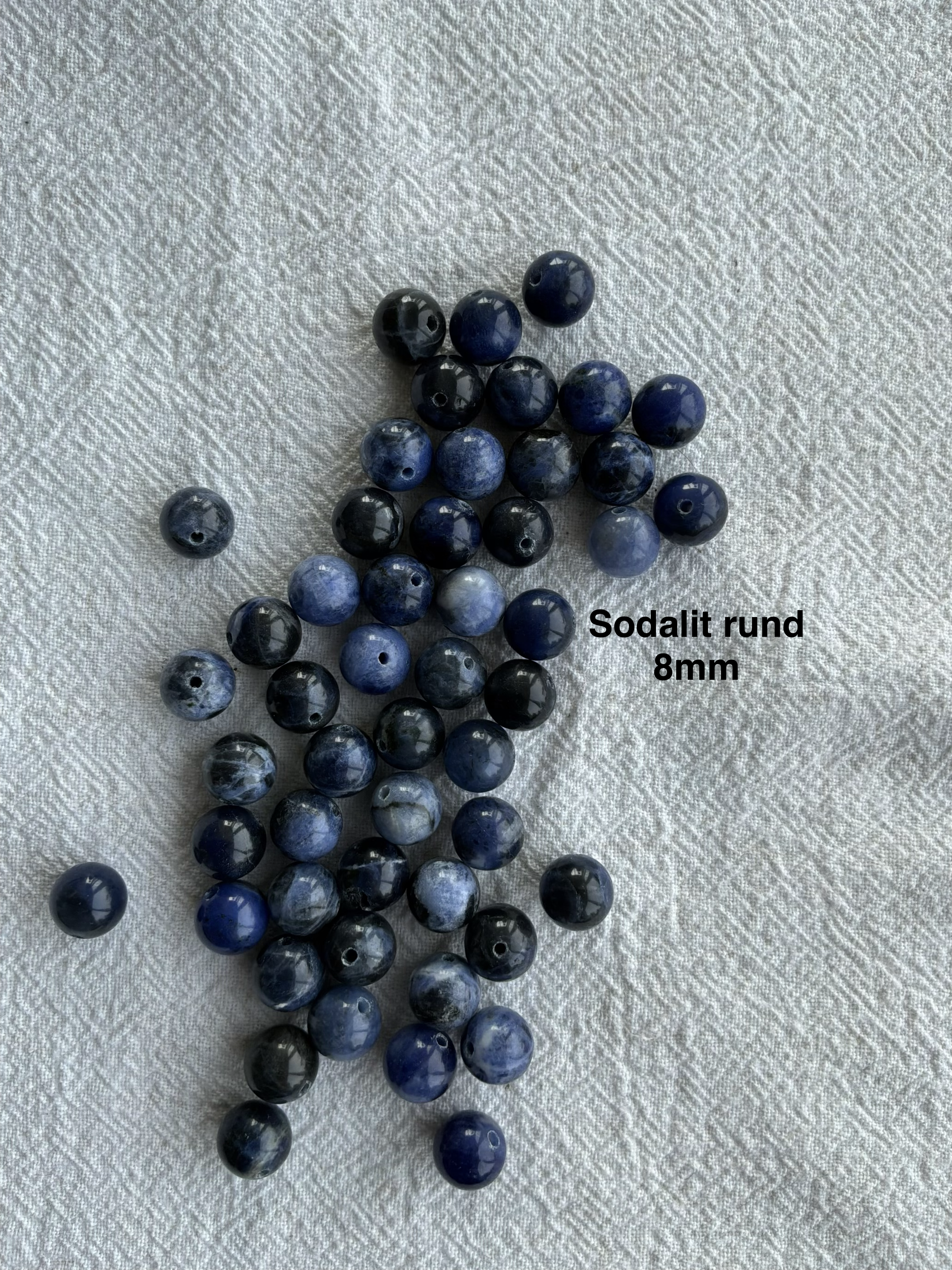 Maskemarkør sten - Sodalit og Lapis Lazuli blå mørk - Passer på op til 10mm strikkepinde (Kopi)