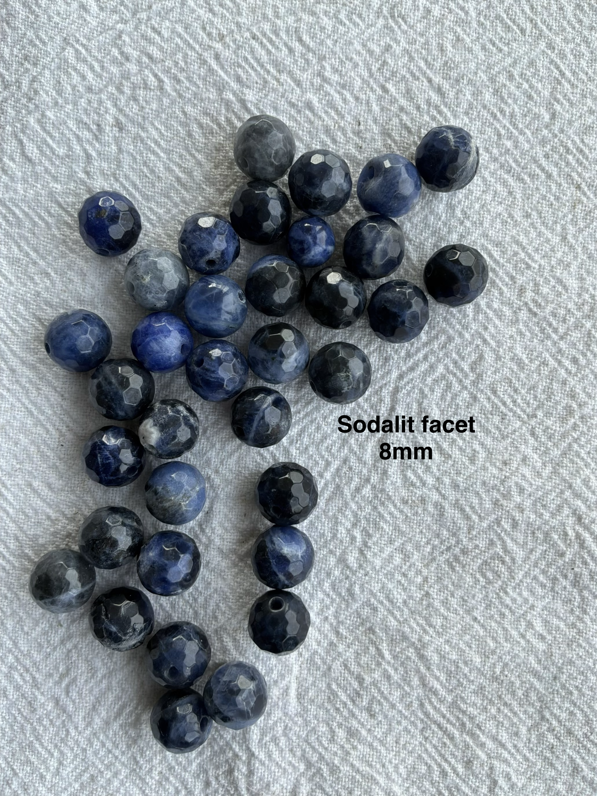 Maskemarkør sten - Sodalit og Lapis Lazuli blå mørk - Passer på op til 10mm strikkepinde (Kopi)