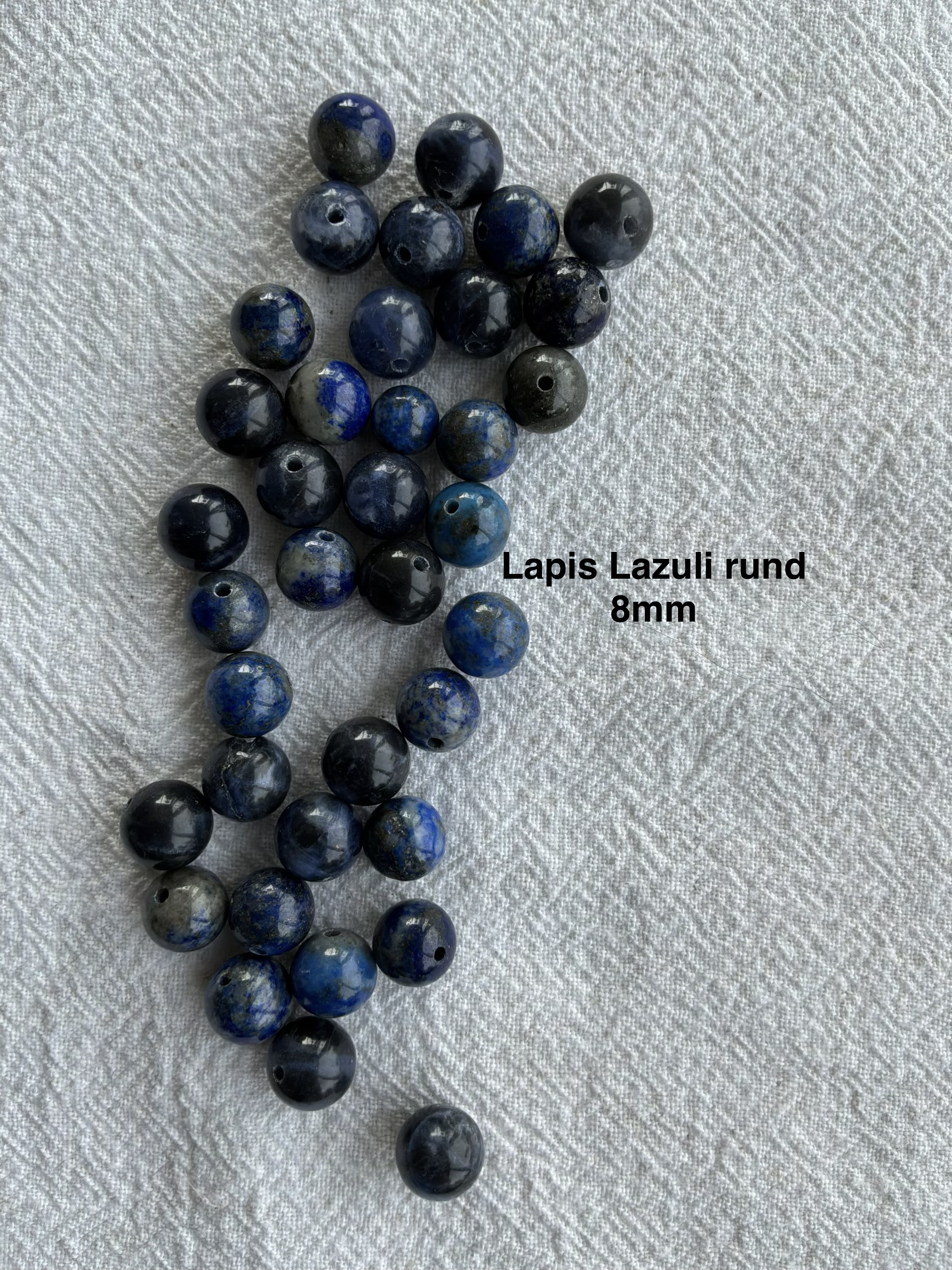 Maskemarkør sten - Sodalit og Lapis Lazuli blå mørk - Passer på op til 10mm strikkepinde (Kopi)