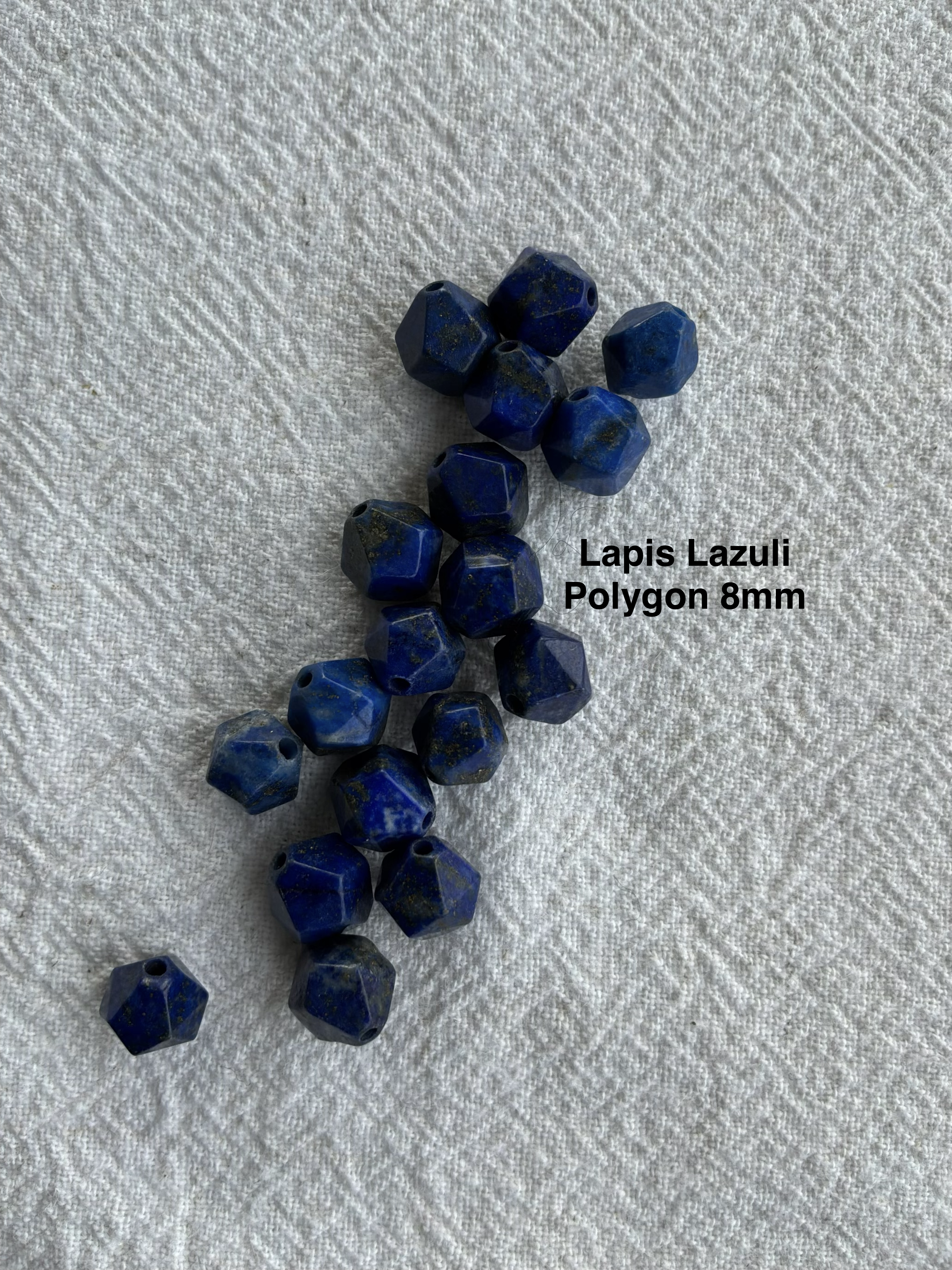 Maskemarkør sten - Sodalit og Lapis Lazuli blå mørk - Passer på op til 10mm strikkepinde (Kopi)