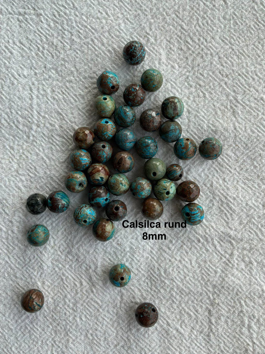 Maskemarkør sten - Howlite turkis, Calsilca og Shoushan  Turkise og meleret- Passer på op til 10mm strikkepinde