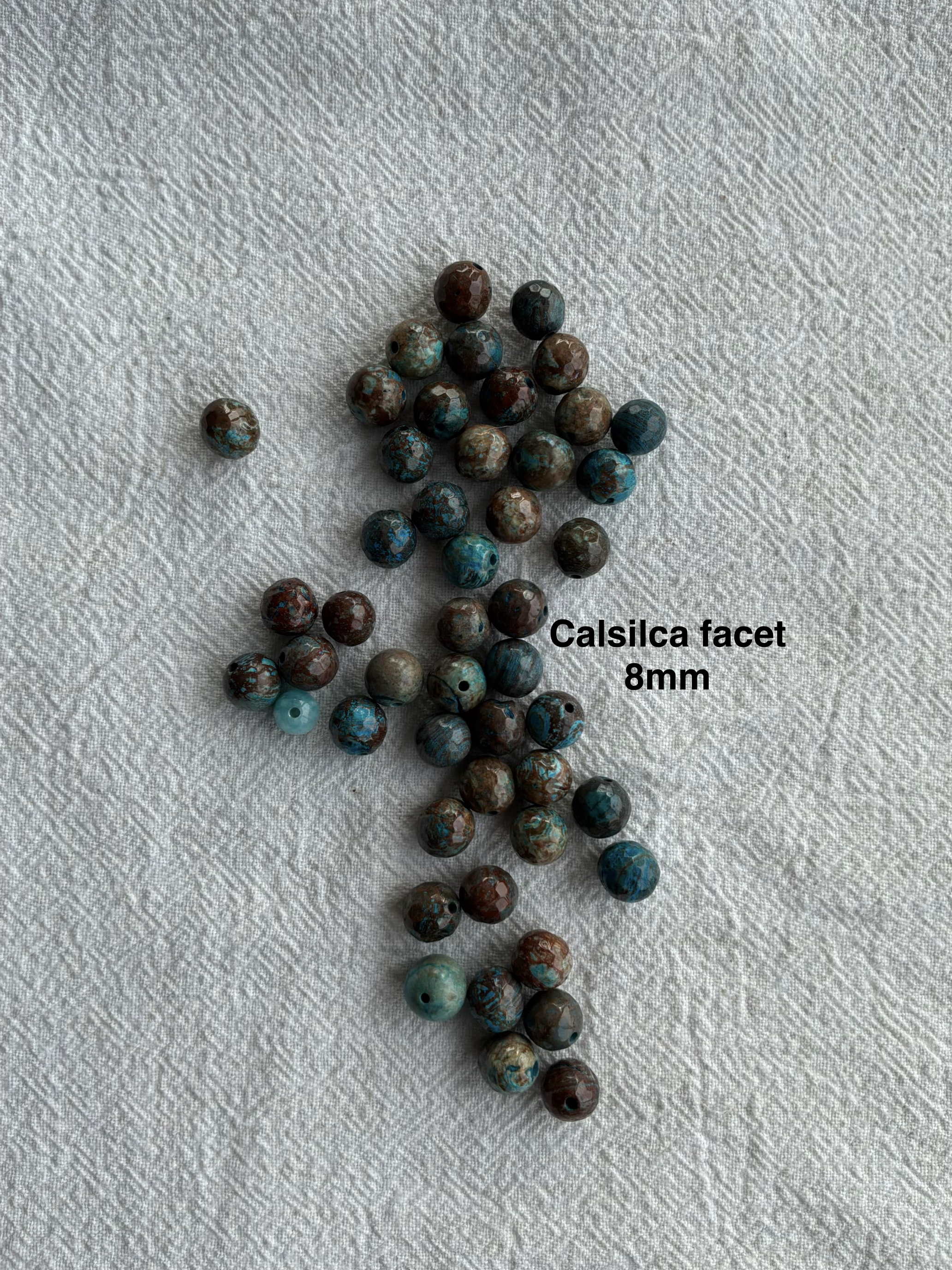Maskemarkør sten - Howlite turkis, Calsilca og Shoushan  Turkise og meleret- Passer på op til 10mm strikkepinde