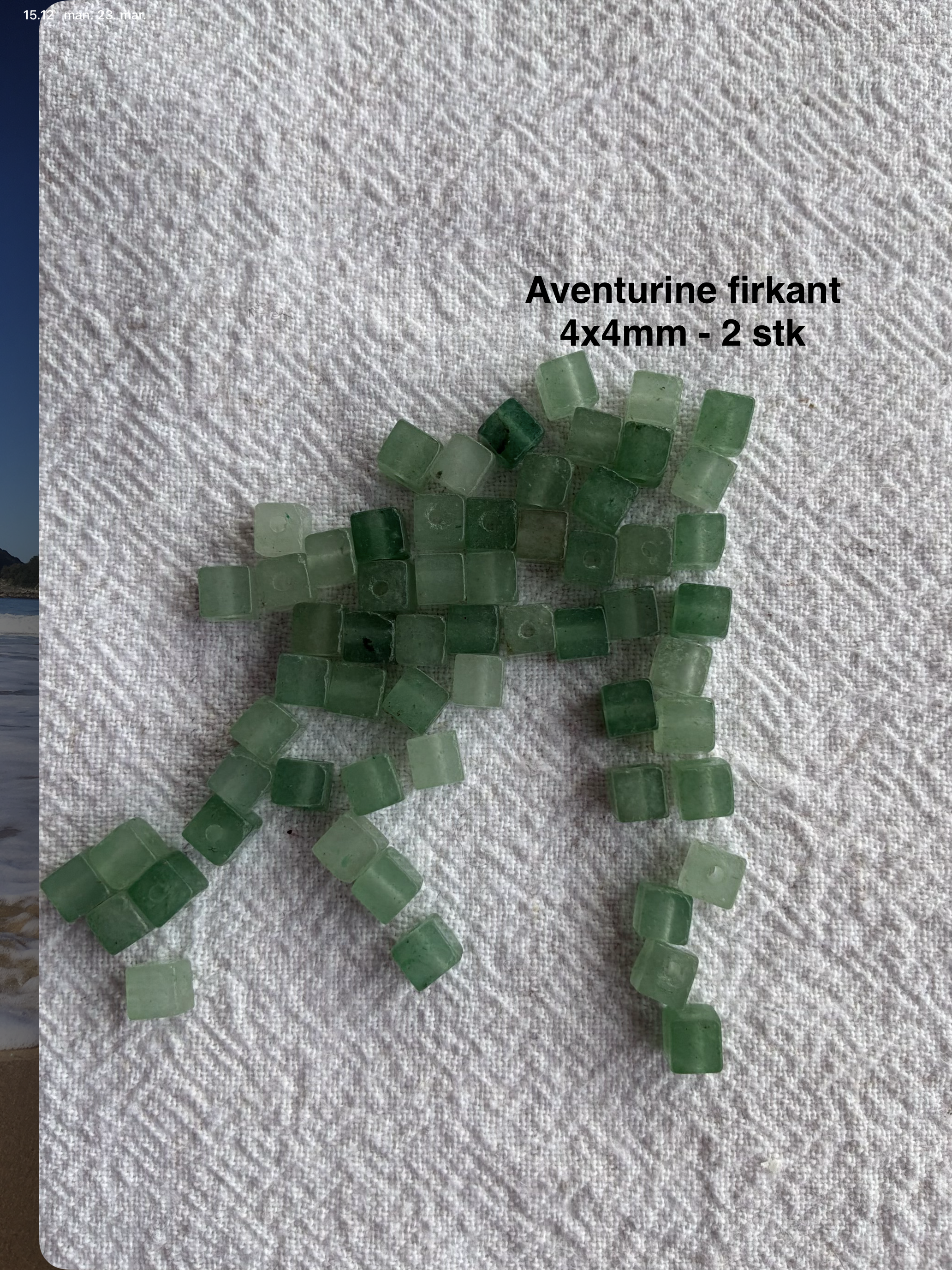 Maskemarkør sten - Aventurine lys grøn - Passer på op til 7mm strikkepinde