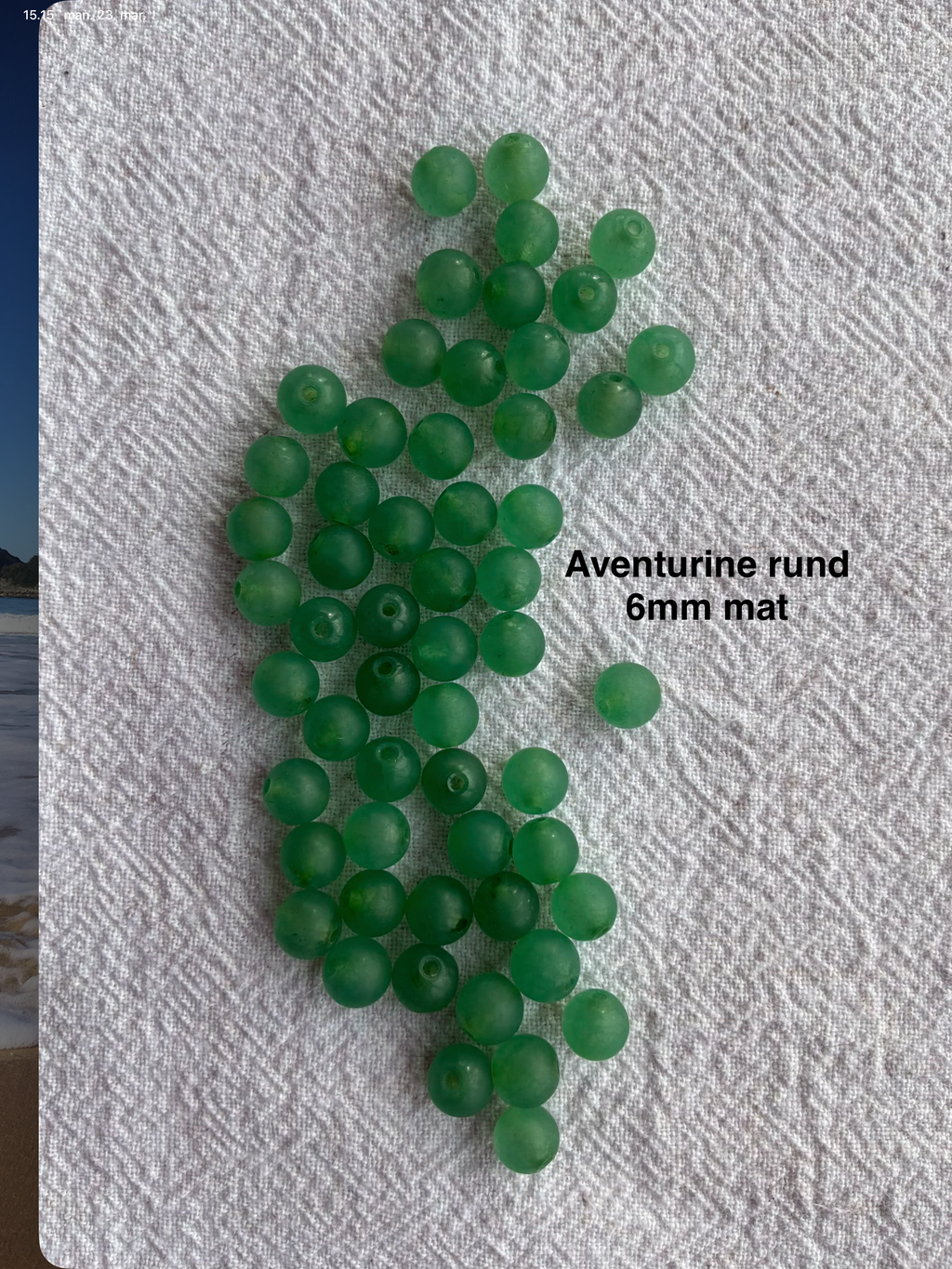 Maskemarkør sten - Aventurine lys grøn - Passer på op til 7mm strikkepinde