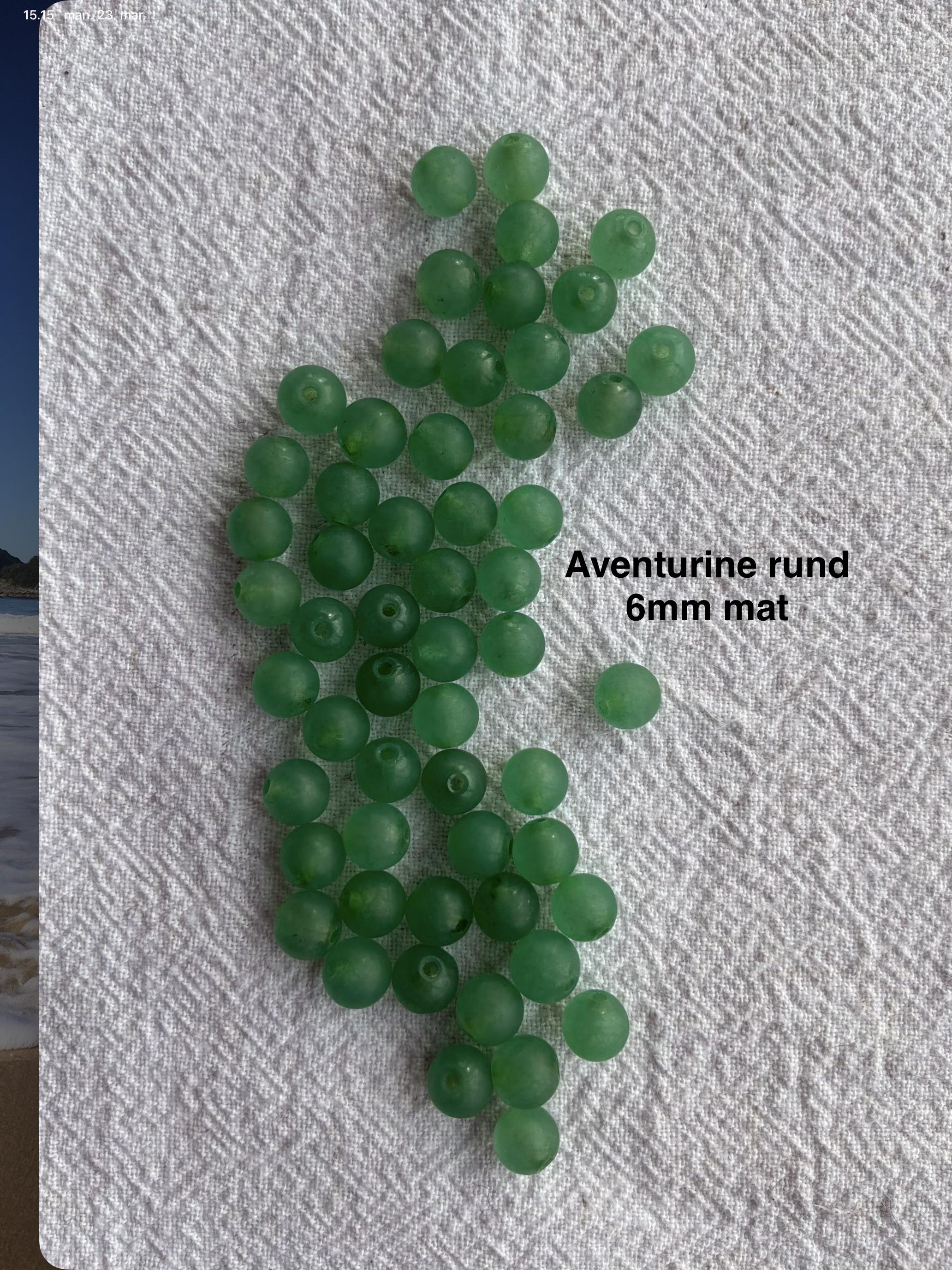 Maskemarkør sten - Aventurine lys grøn - Passer på op til 7mm strikkepinde