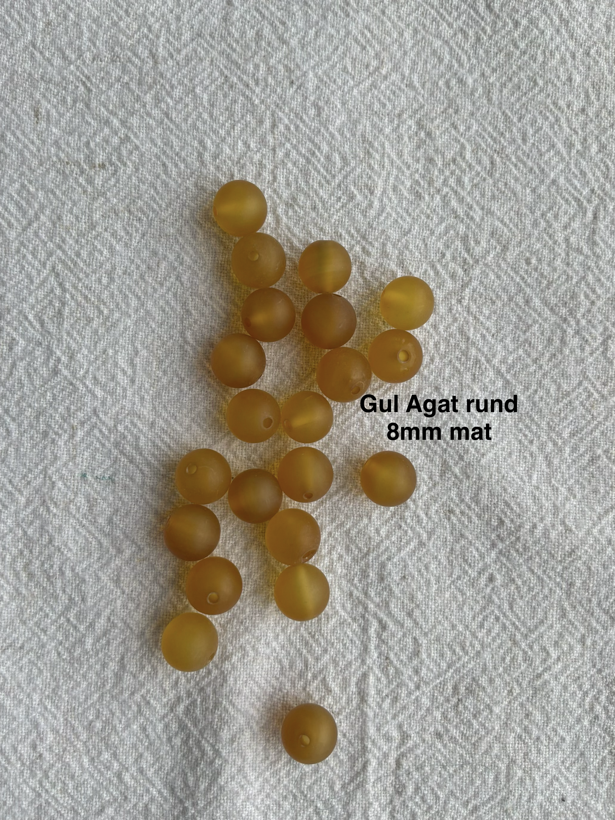 Maskemarkør sten - Citrin, Gul Agat og Gul Jade - Gule - Passer på op til 10mm strikkepinde
