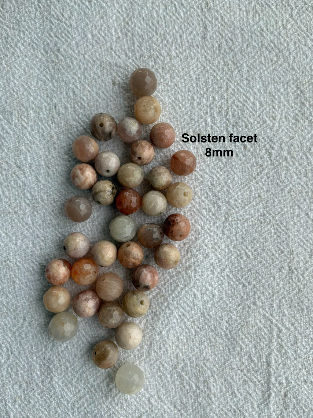 Maskemarkør sten - Solsten, Fossil, Medicinstone, Picture Jasper,Bronzit og Tigerøje -  Beige, Brune og Sandfarvede- Passer på op til 10mm strikkepinde