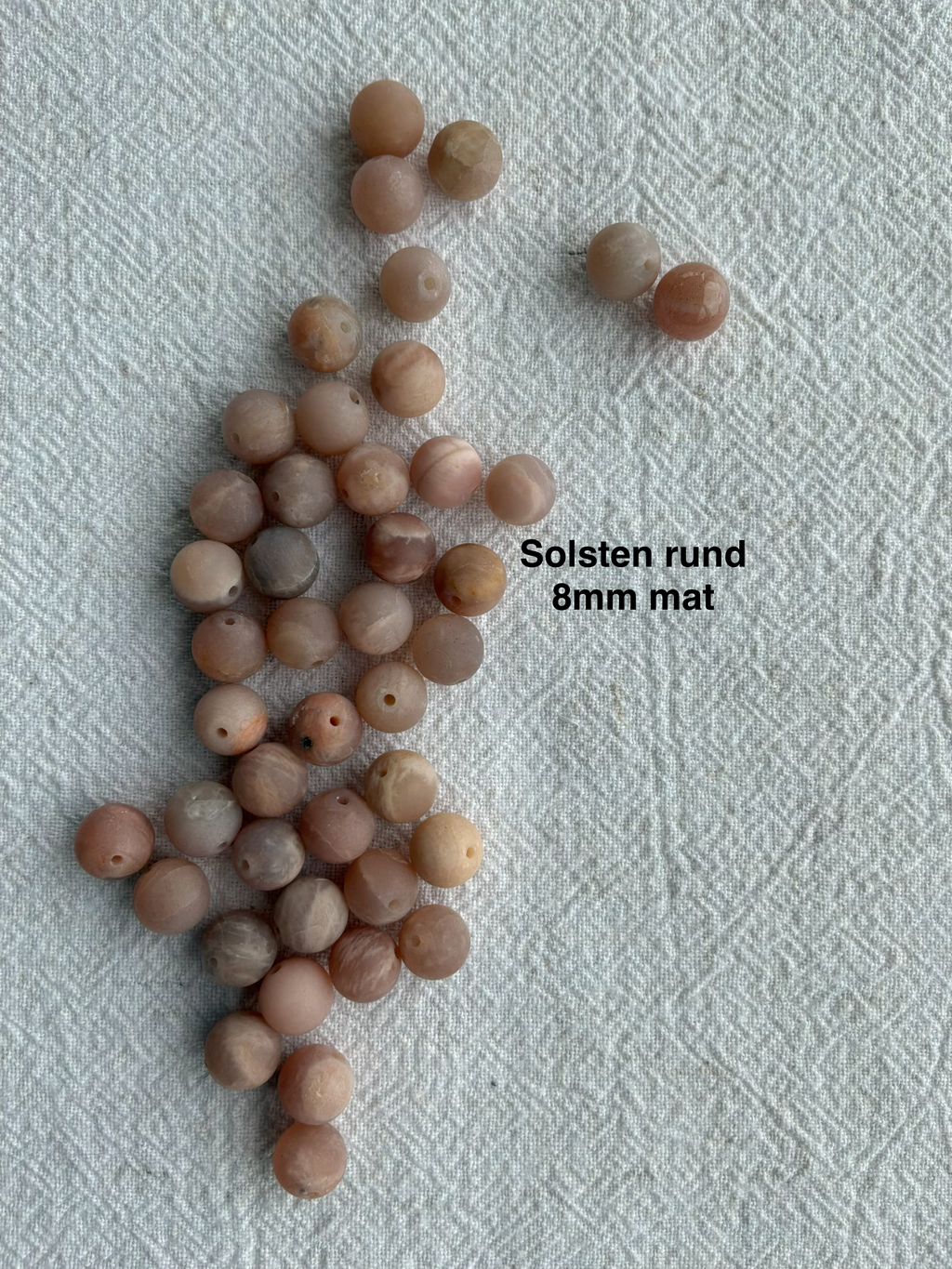 Maskemarkør sten - Solsten, Fossil, Medicinstone, Picture Jasper,Bronzit og Tigerøje -  Beige, Brune og Sandfarvede- Passer på op til 10mm strikkepinde