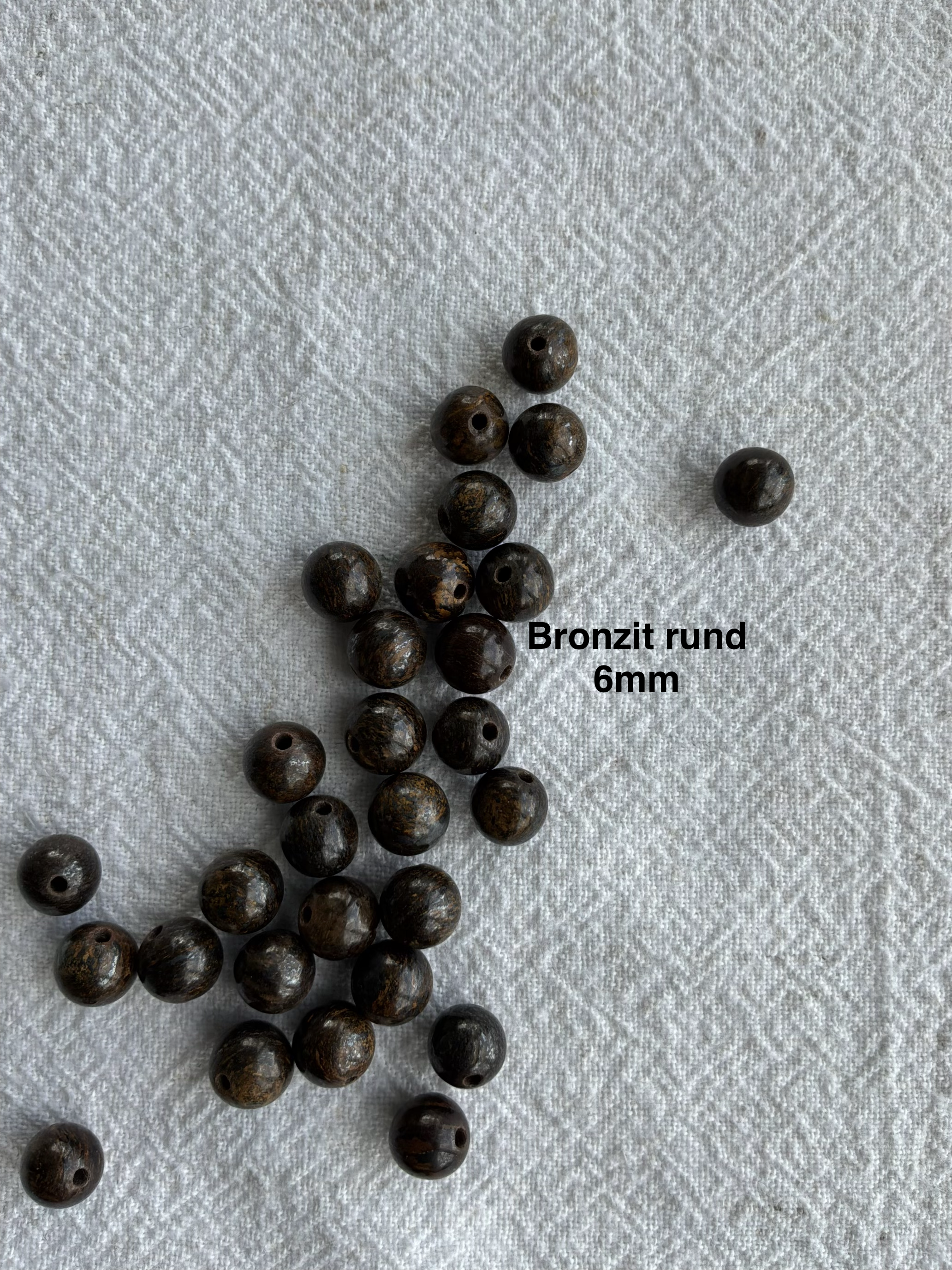 Maskemarkør sten - Solsten, Fossil, Medicinstone, Picture Jasper,Bronzit og Tigerøje -  Beige, Brune og Sandfarvede- Passer på op til 10mm strikkepinde