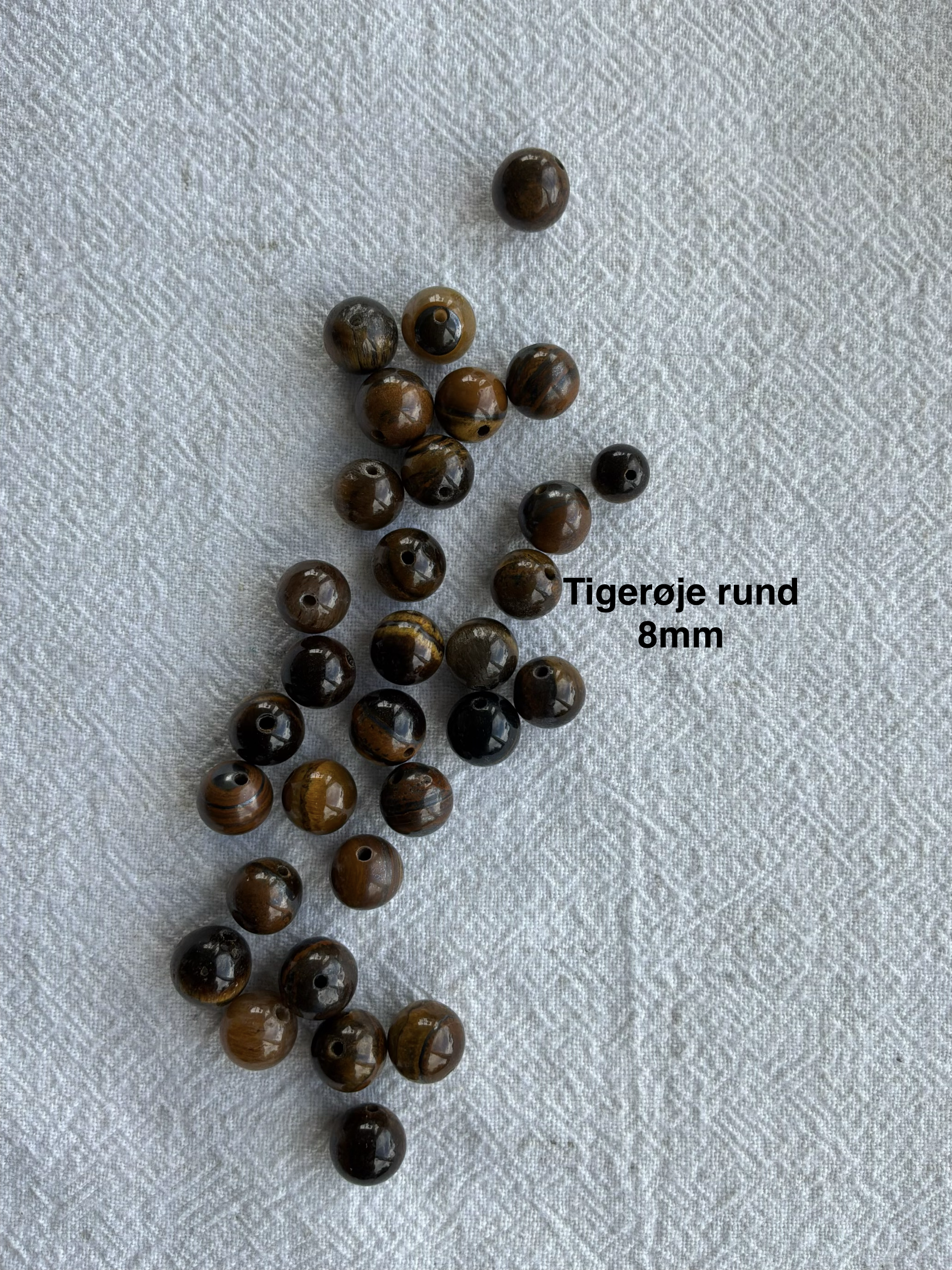 Maskemarkør sten - Solsten, Fossil, Medicinstone, Picture Jasper,Bronzit og Tigerøje -  Beige, Brune og Sandfarvede- Passer på op til 10mm strikkepinde