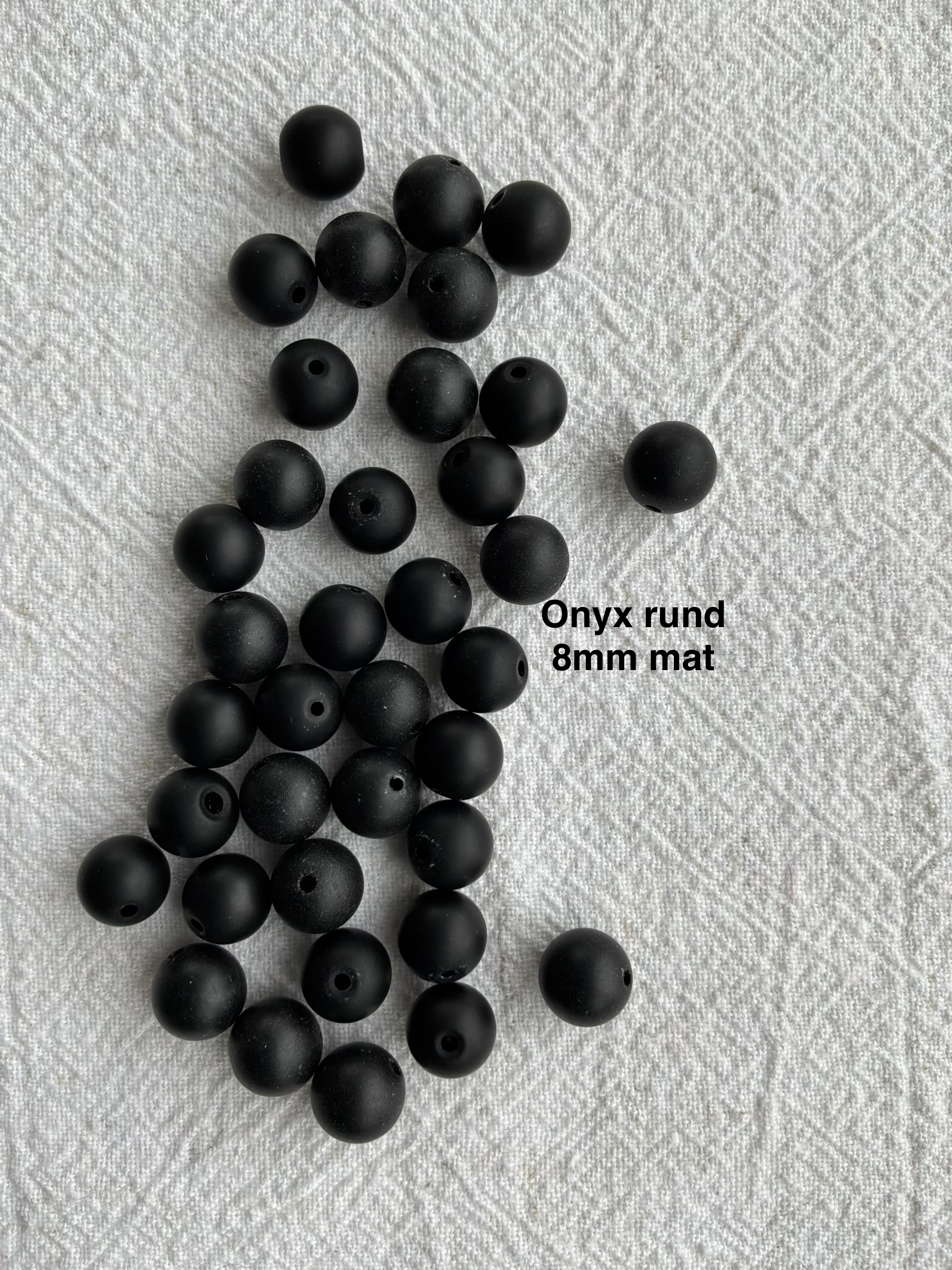 Maskemarkør sten - Onyx, Alabast, hvid agat, howlite hvid - Hvide og Sorte - Passer på op til 10mm strikkepinde