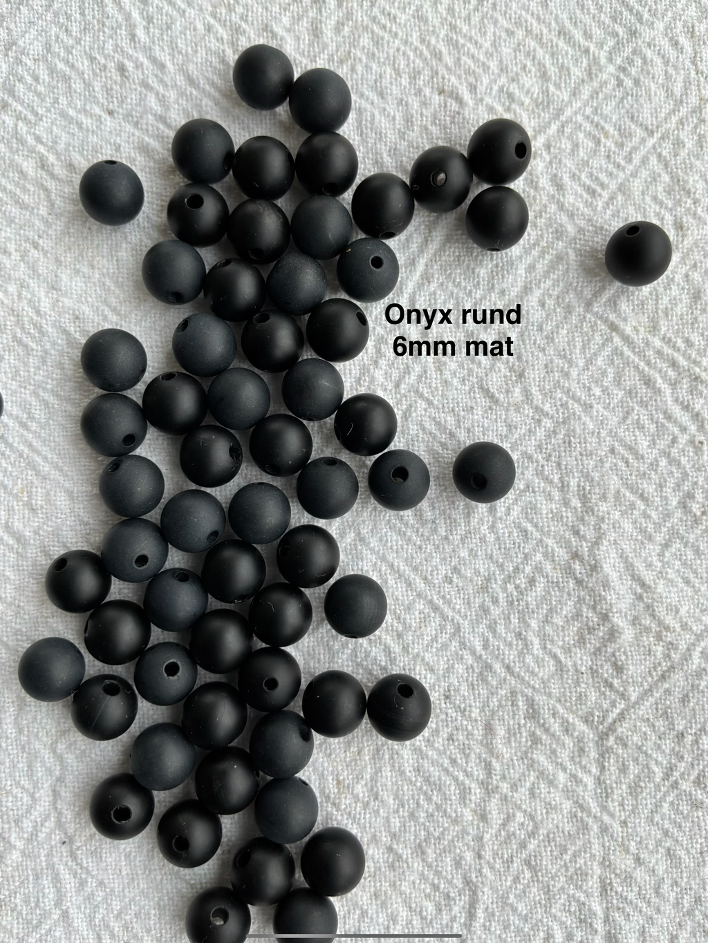 Maskemarkør sten - Onyx, Alabast, hvid agat, howlite hvid - Hvide og Sorte - Passer på op til 10mm strikkepinde
