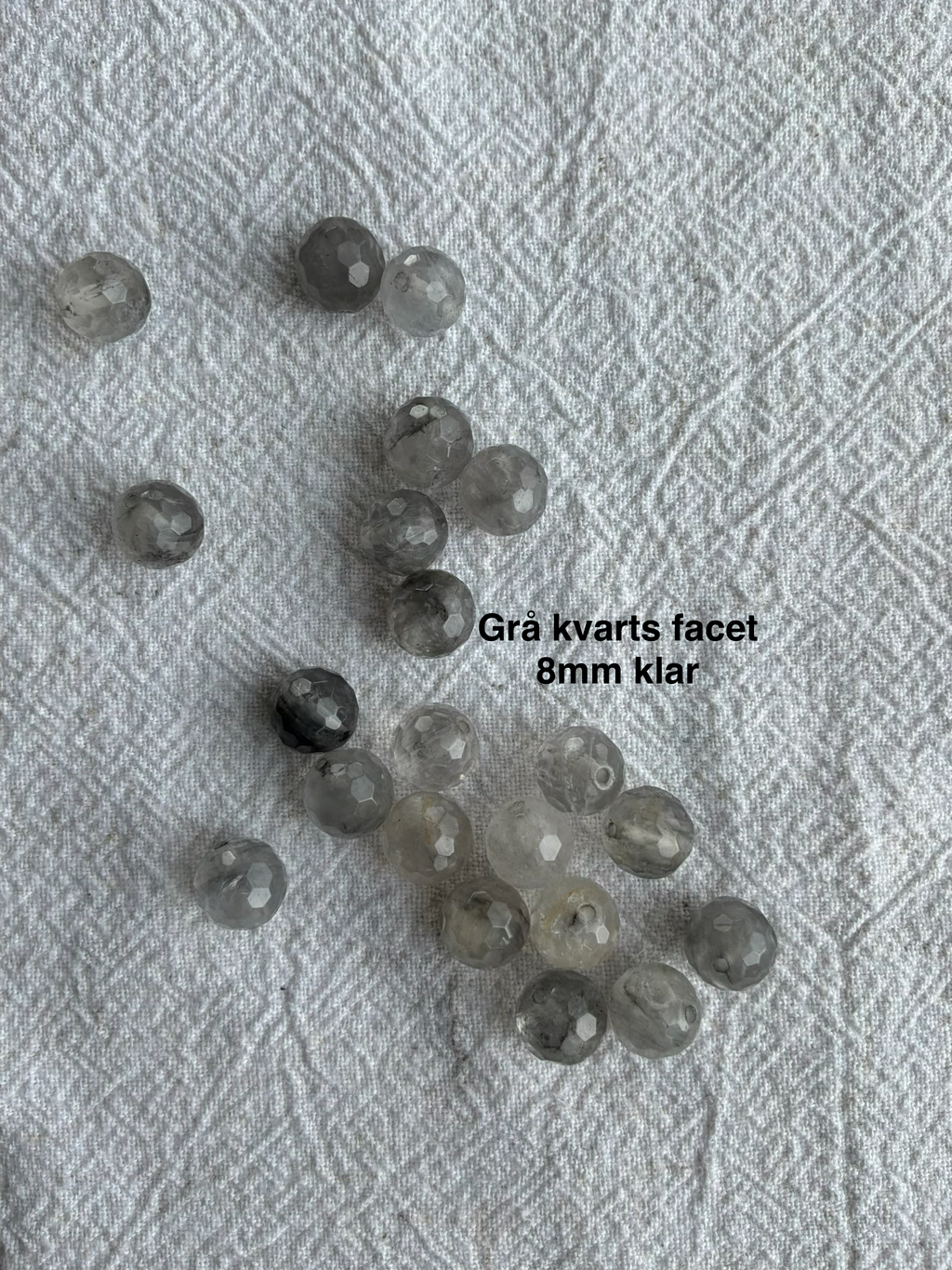 Maskemarkør sten - Dalmantiner Jasper, Silver Late Agat, Spider web, grå agat og grå krustal - Grå, prikkede, og melerede - Passer på op til 10mm strikkepinde (