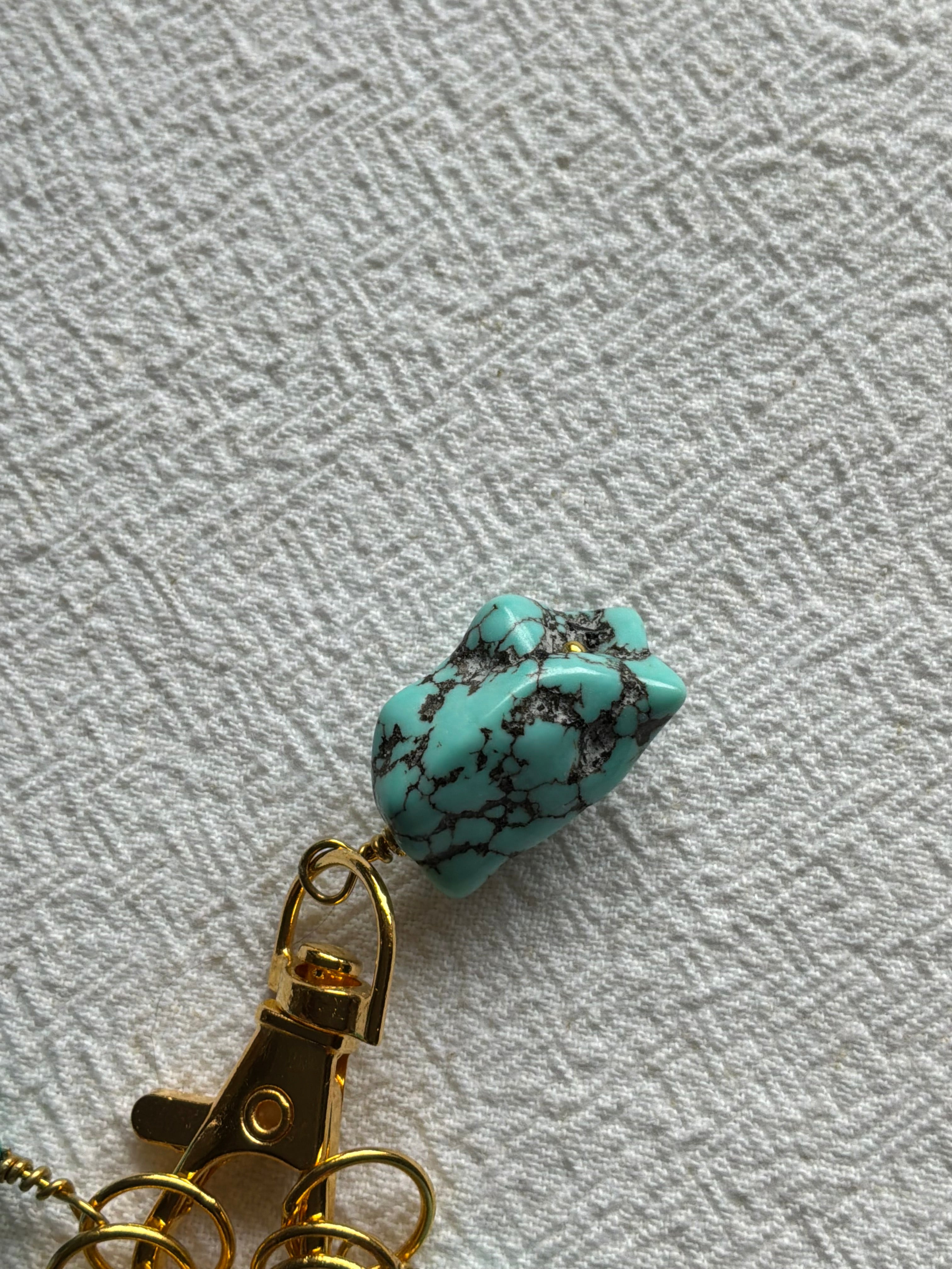 Maskemarkør sæt  Turkiser Akvamarin og Morganite. Forgyldte markører der passer på op til 7 mm pinde