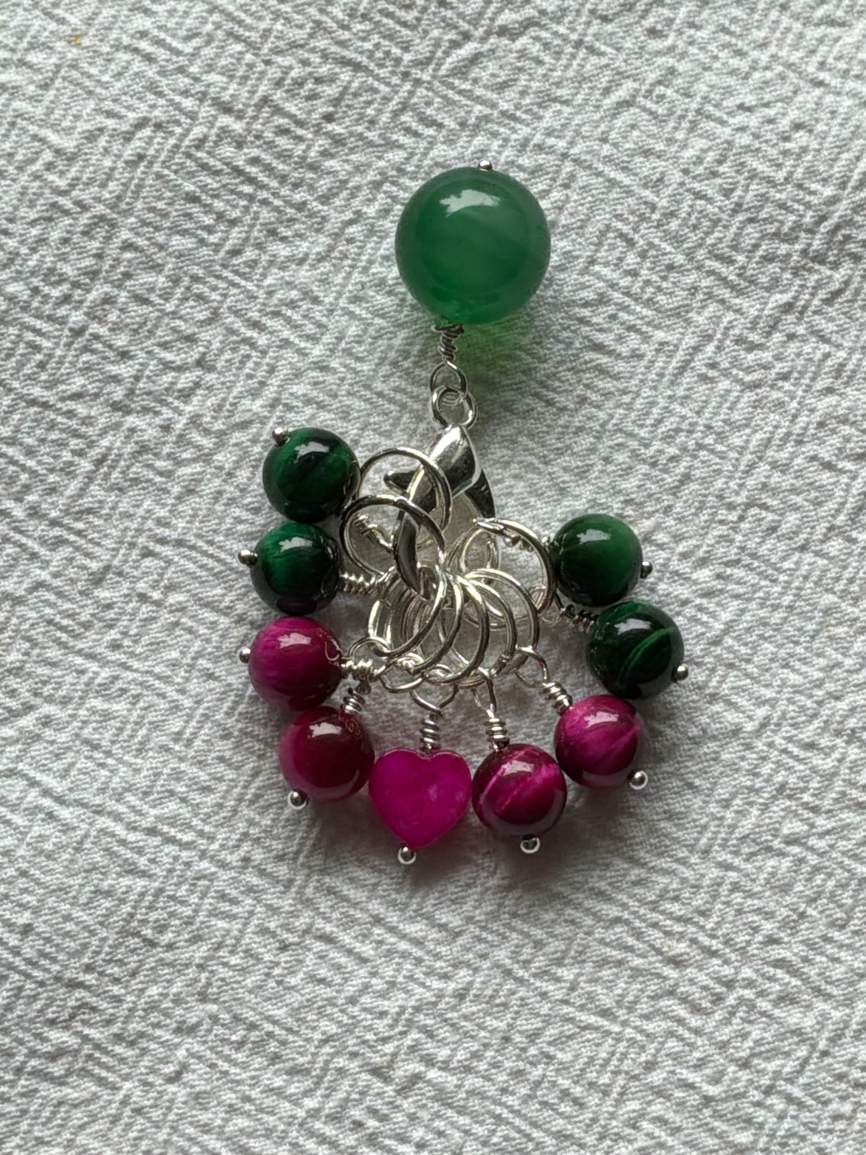 Maskemarkør sæt Pink Tigerøje.  Forsølvet markører der passer på op til 7 mm pinde