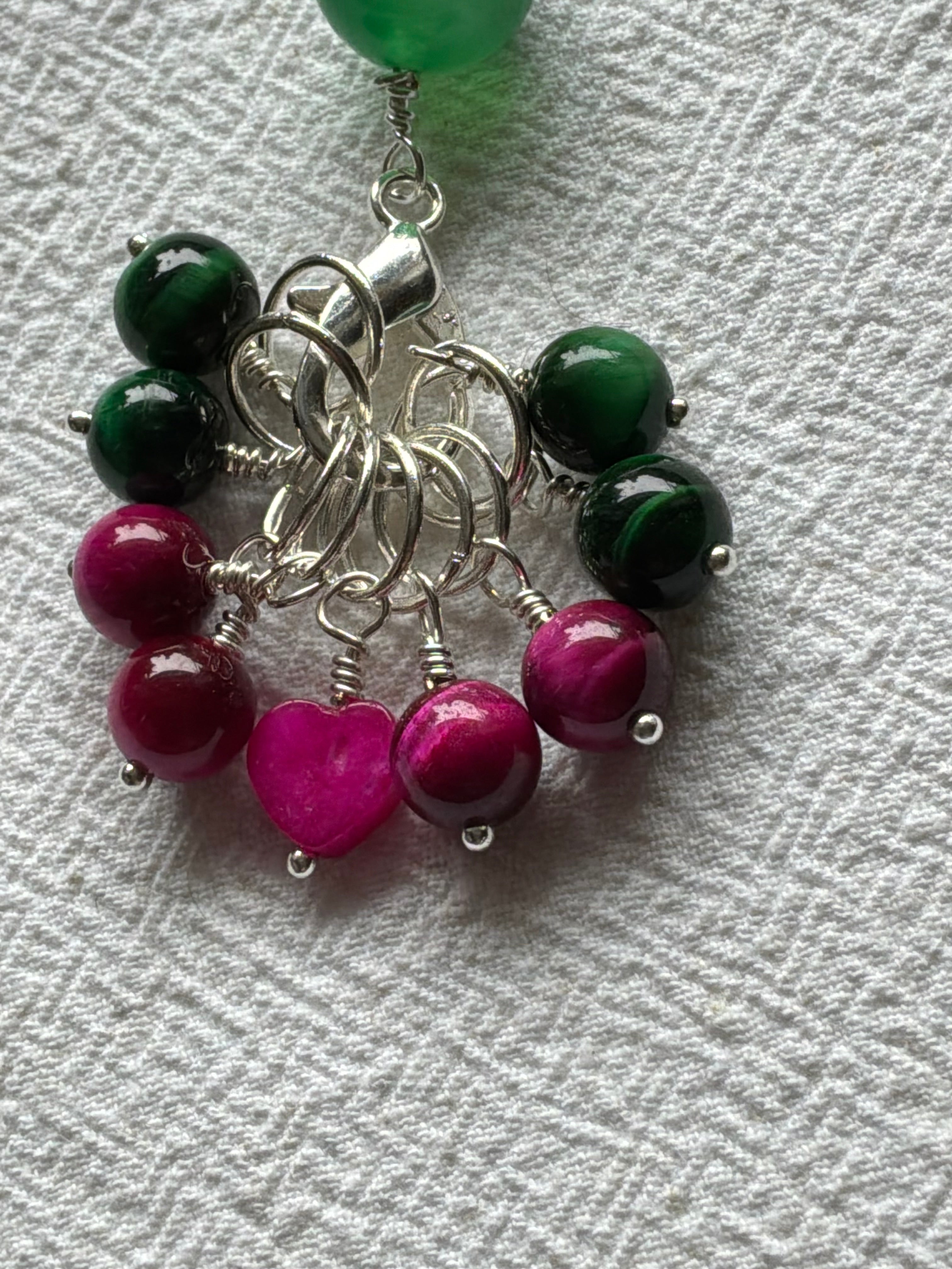 Maskemarkør sæt Pink Tigerøje.  Forsølvet markører der passer på op til 7 mm pinde