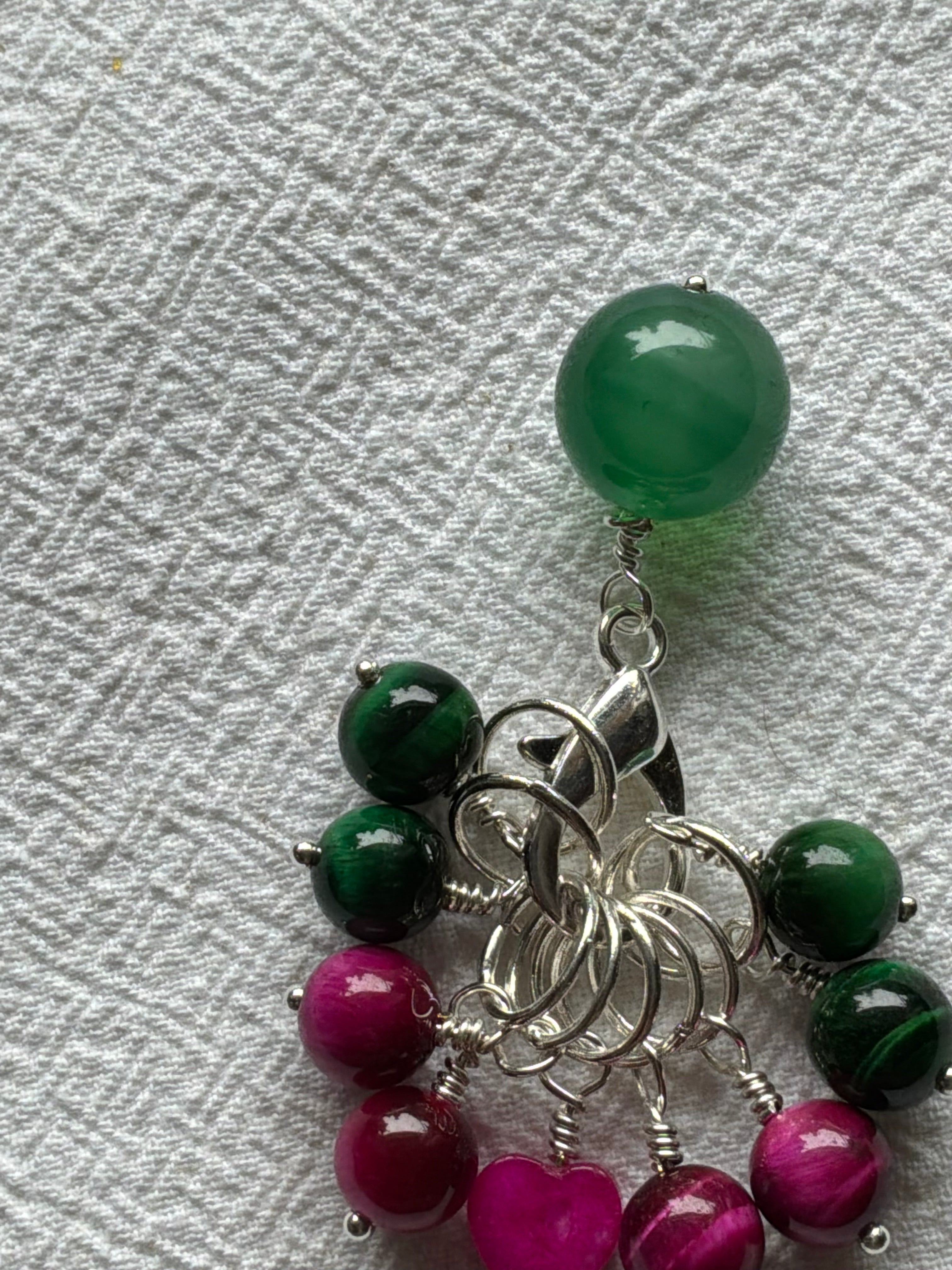 Maskemarkør sæt Pink Tigerøje.  Forsølvet markører der passer på op til 7 mm pinde