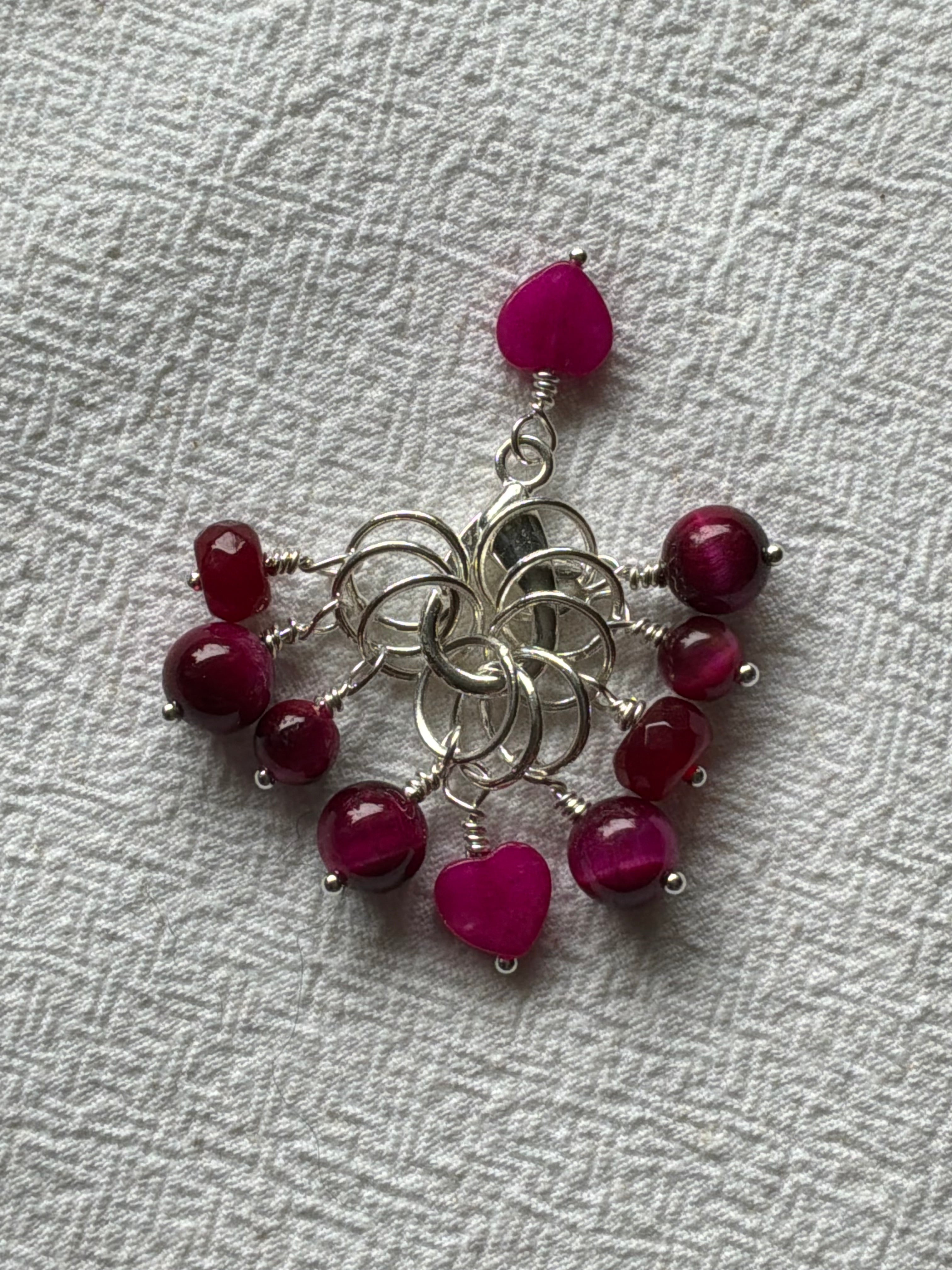 Maskemarkør sæt Pink Tigerøje.  Forsølvet markører der passer på op til 10 mm pinde