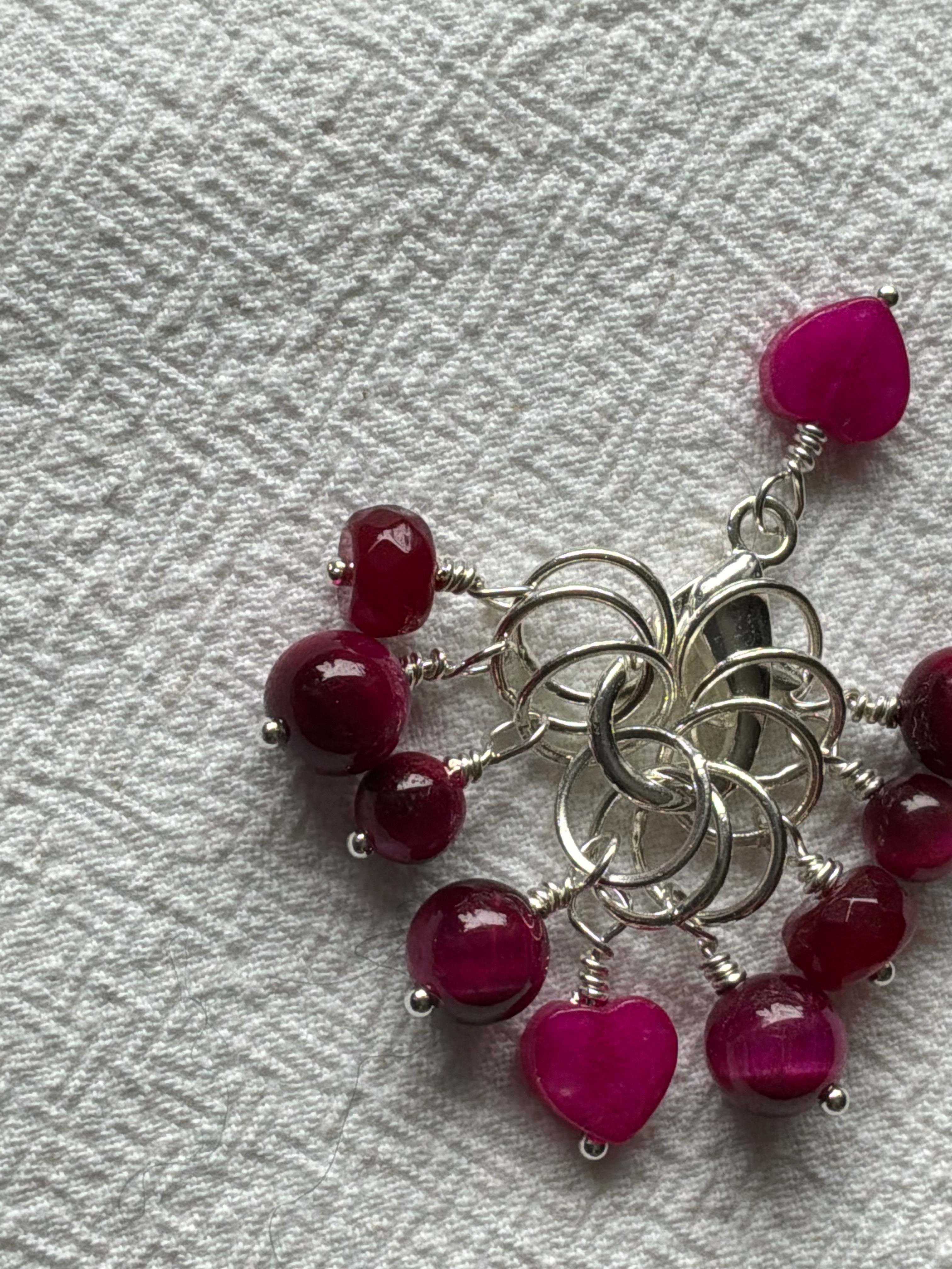 Maskemarkør sæt Pink Tigerøje.  Forsølvet markører der passer på op til 10 mm pinde