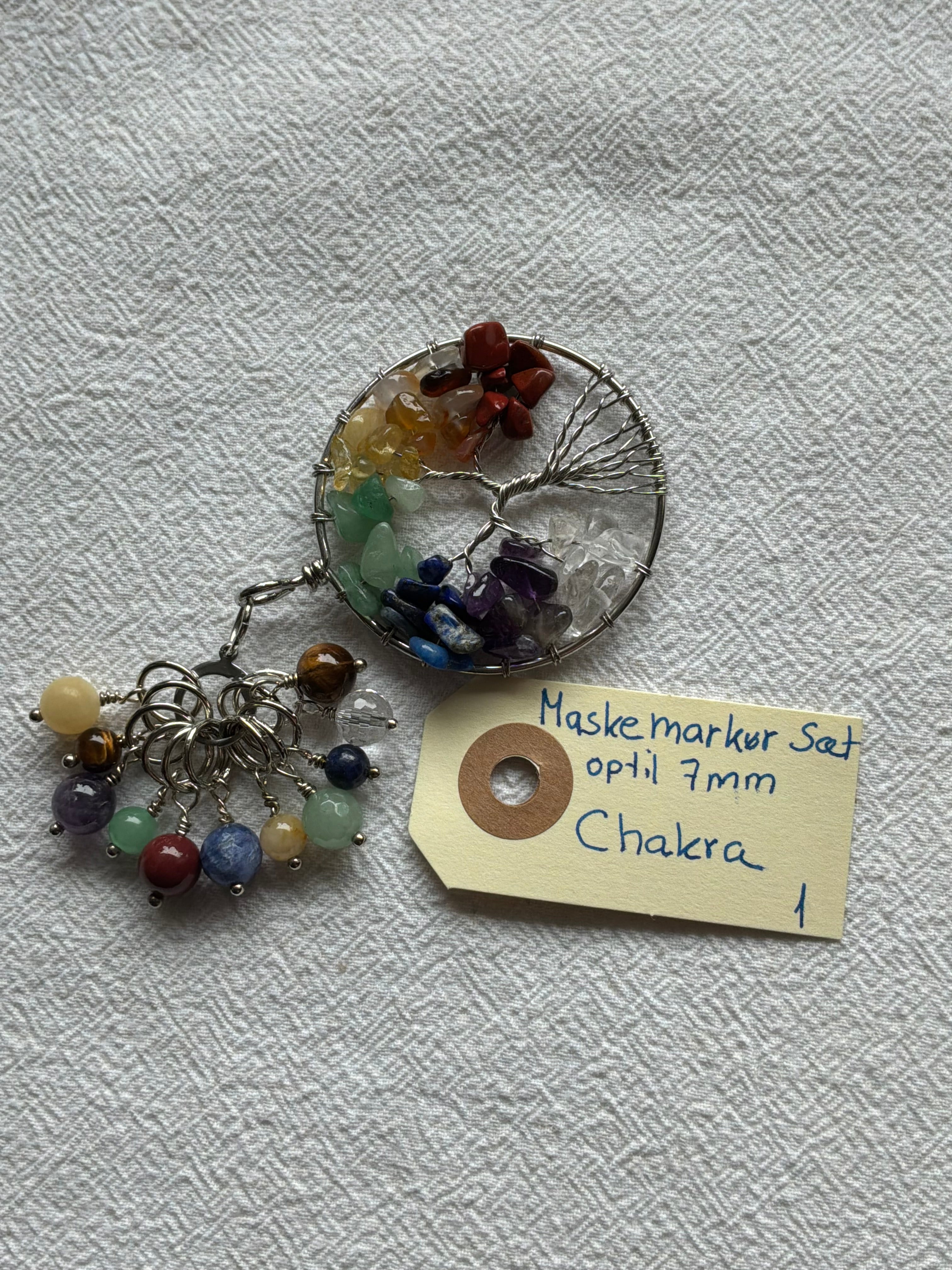 Maskemarkør sæt Chakra 1. Forsølvet markører der passer på op til 7 mm pinde