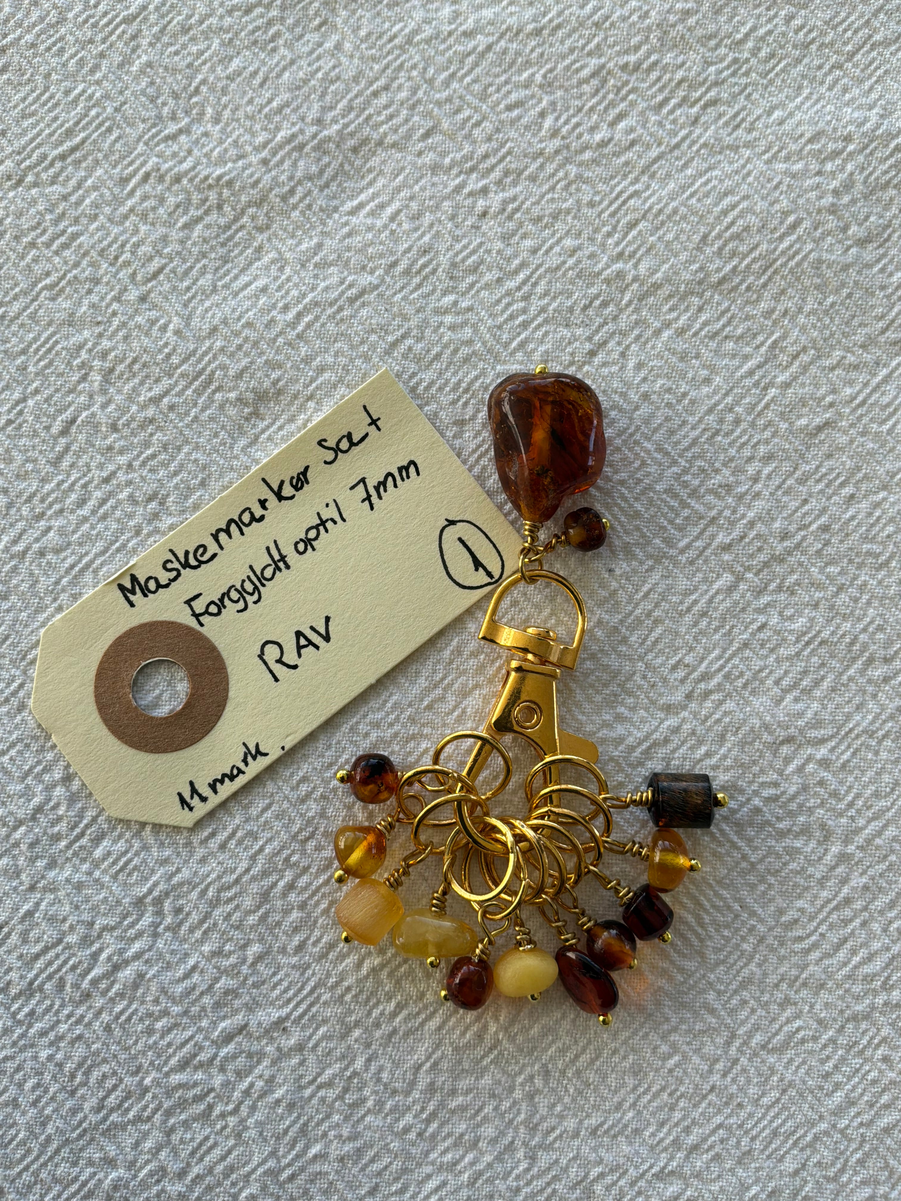 Maskemarkør sæt Rav Nordens guld 4. Forgyldt med op til 7 mm markører og en markørholder (Kopi) (Kopi)