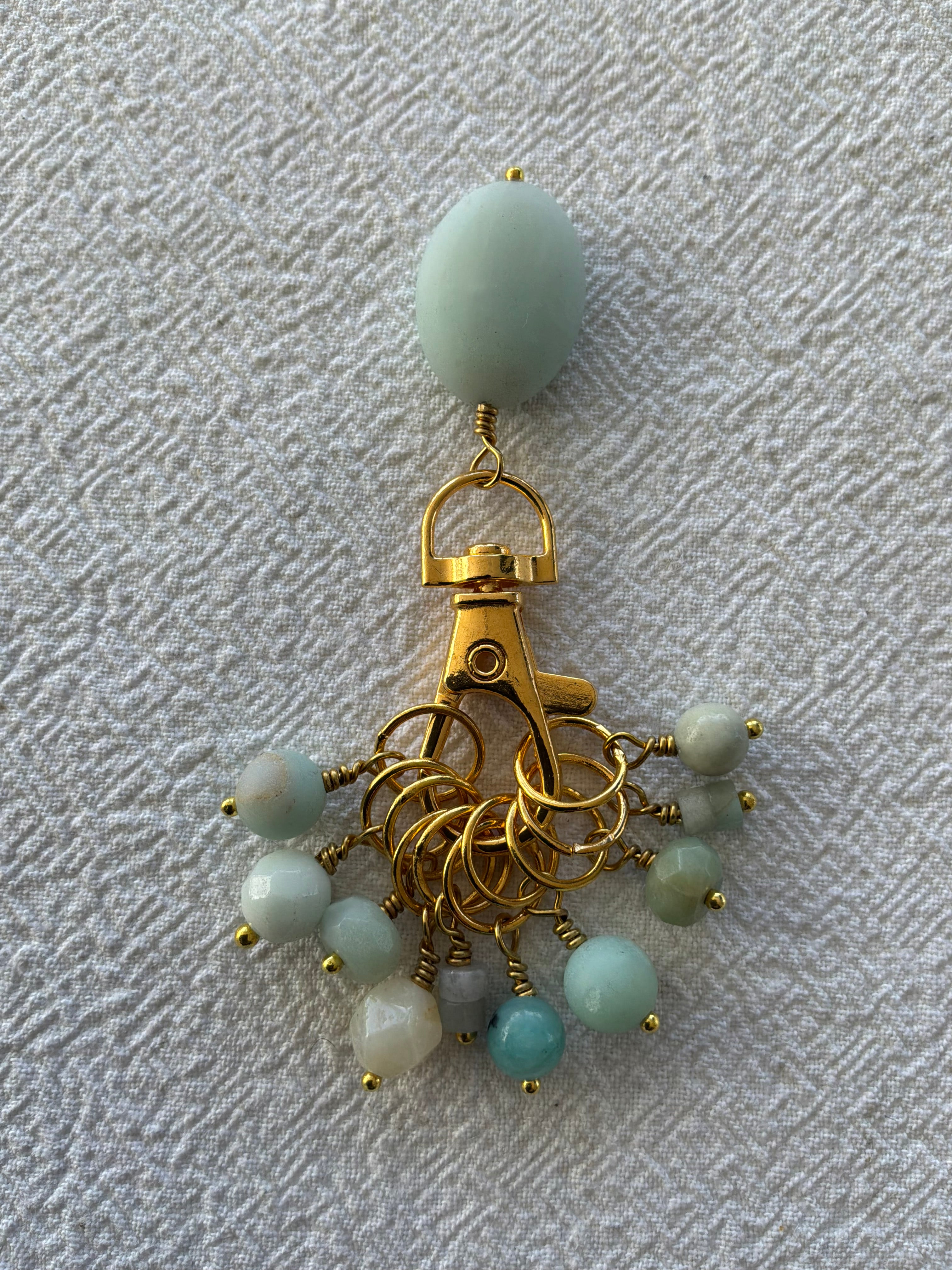 Maskemarkør sæt  Amazonit. Forgyldte markører der passer på op til 7 mm pinde