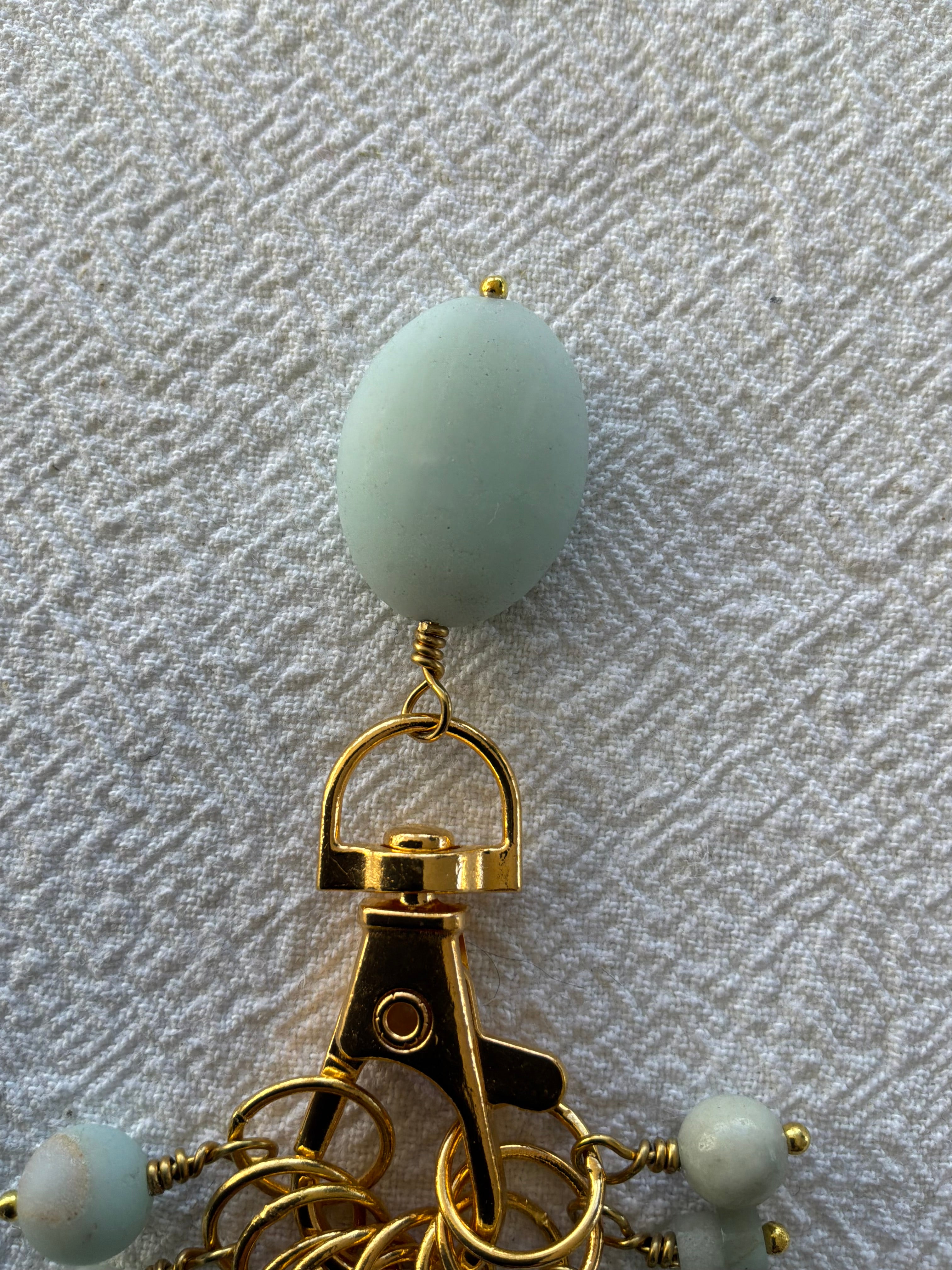 Maskemarkør sæt  Amazonit. Forgyldte markører der passer på op til 7 mm pinde