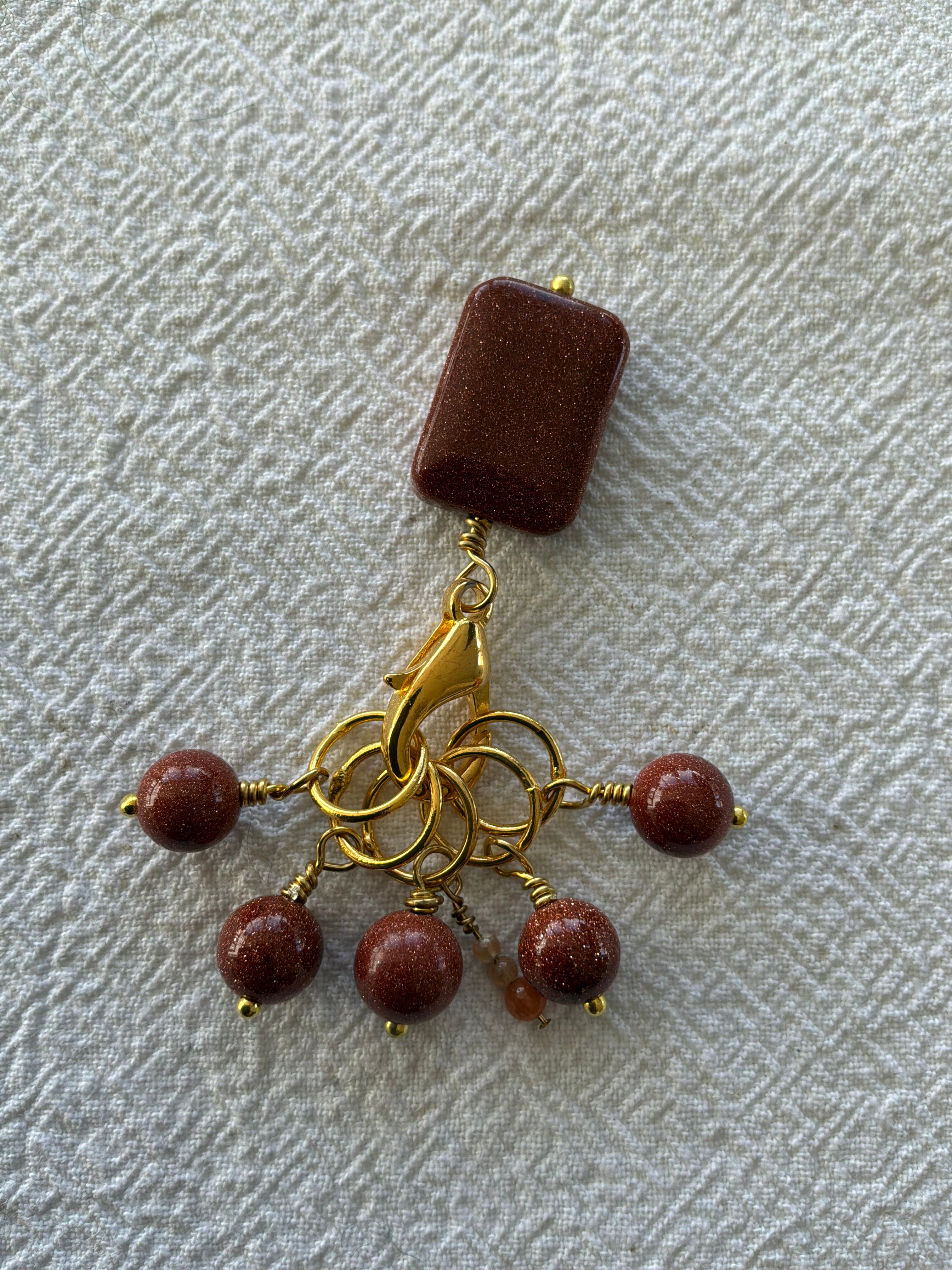 Maskemarkør sæt Golden sandstone forgyldt. Op til 7mm pinde